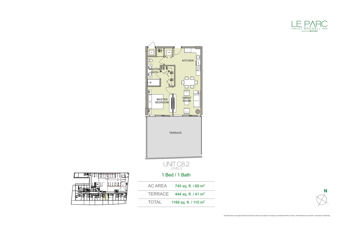 Le Parc at Brickell floor plan Plan 6