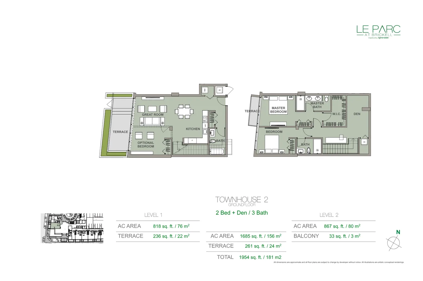 Le Parc at Brickell floor plan Plan 7