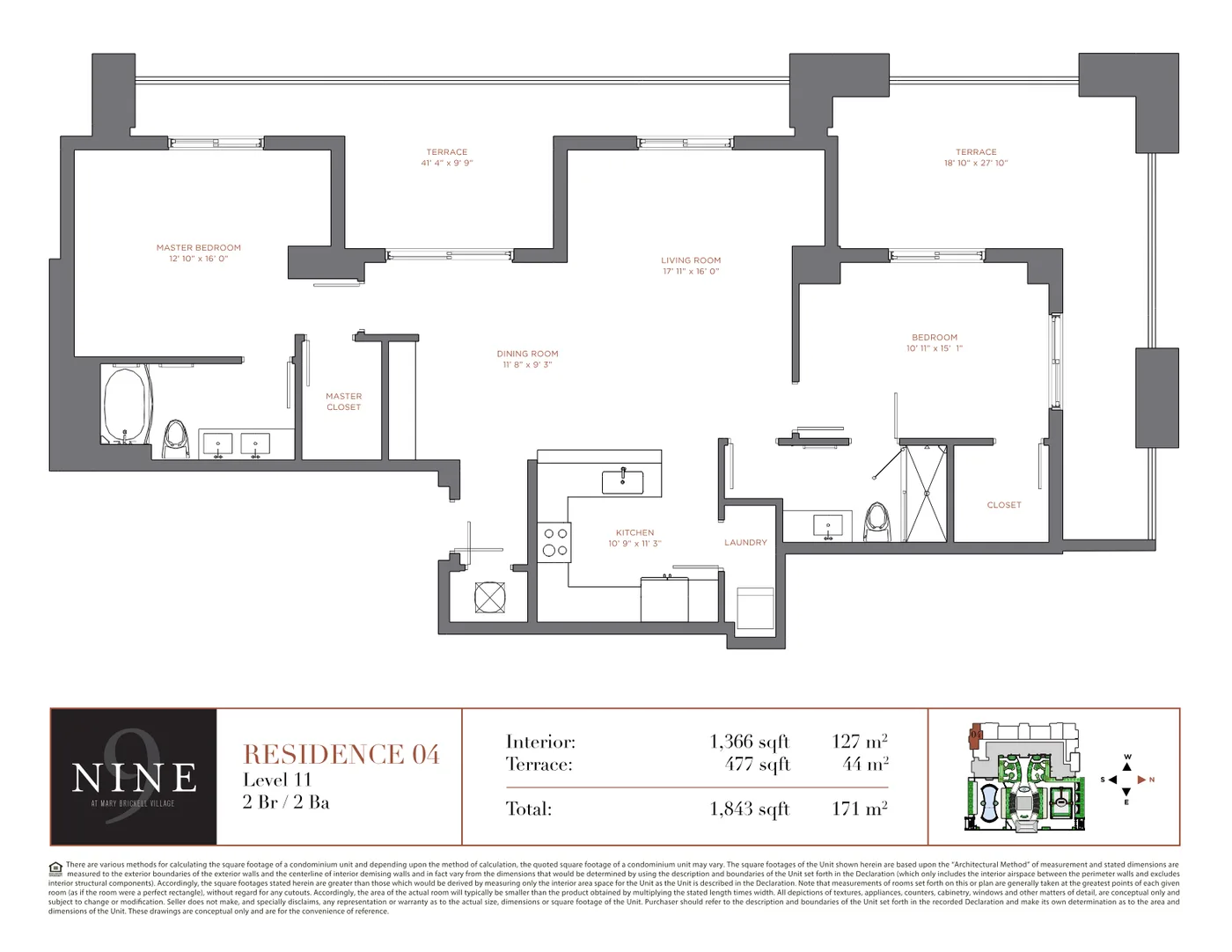 NINE at Mary Brickell Village floor plan Plan 1