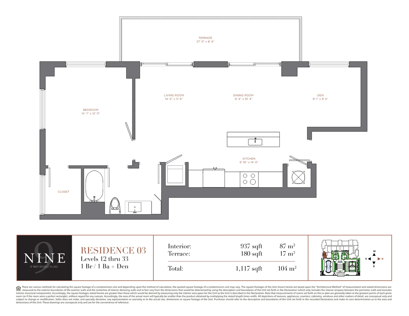 NINE at Mary Brickell Village floor plan Plan 12