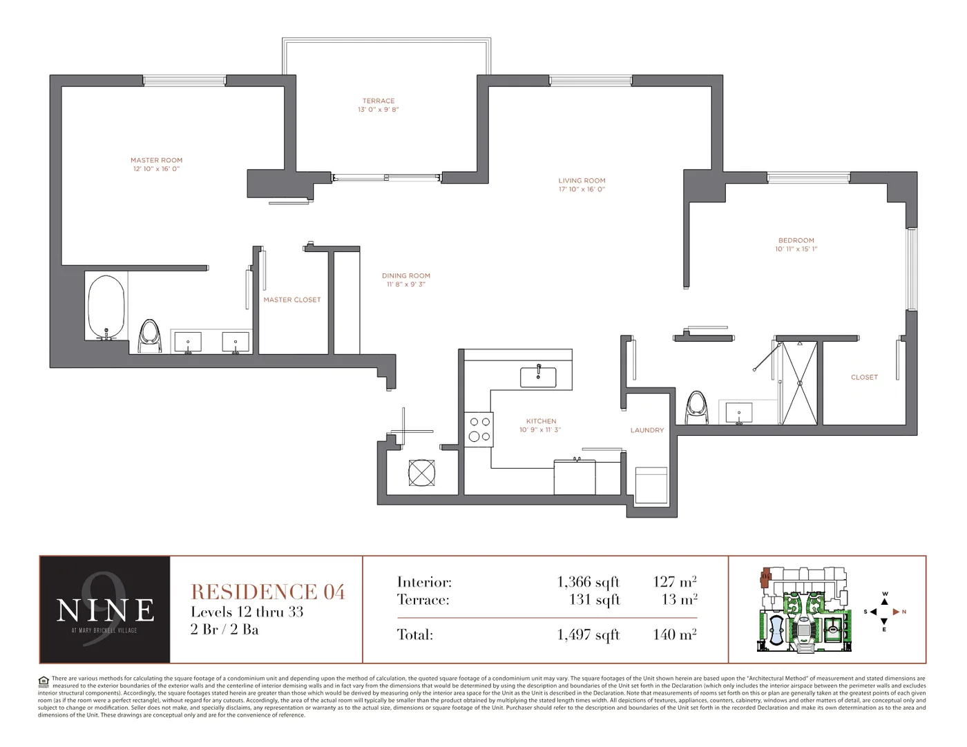 NINE at Mary Brickell Village floor plan Plan 13