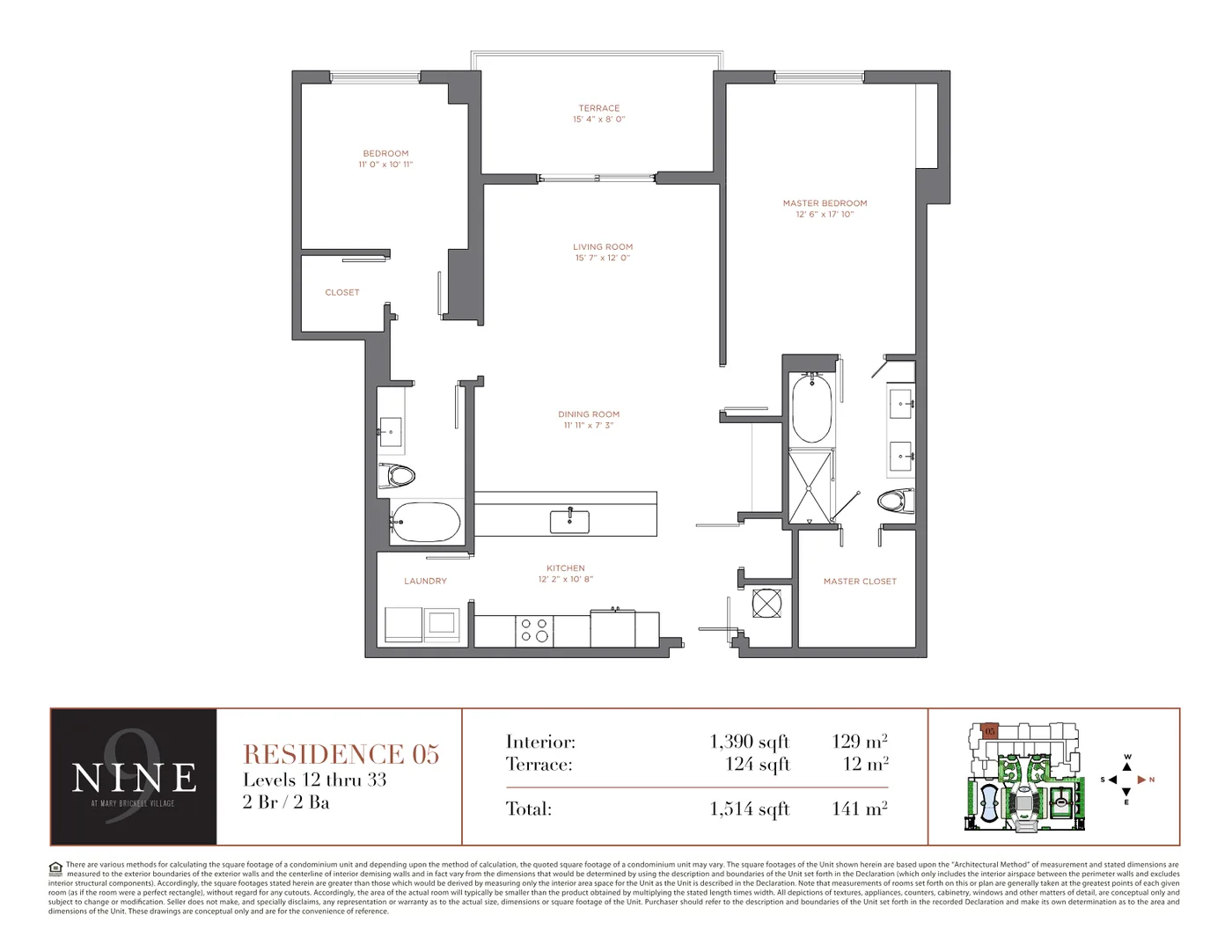 NINE at Mary Brickell Village floor plan Plan 14