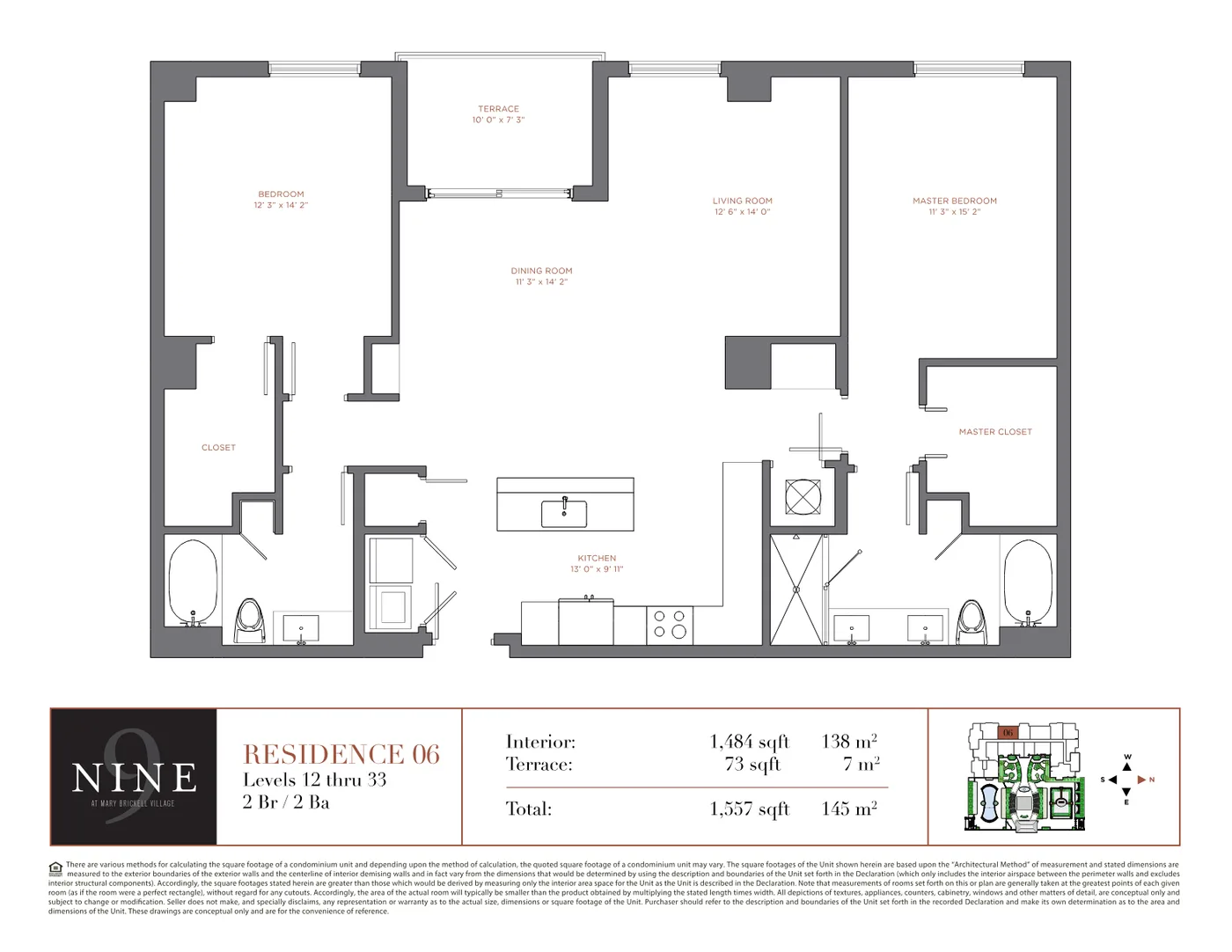 NINE at Mary Brickell Village floor plan Plan 15