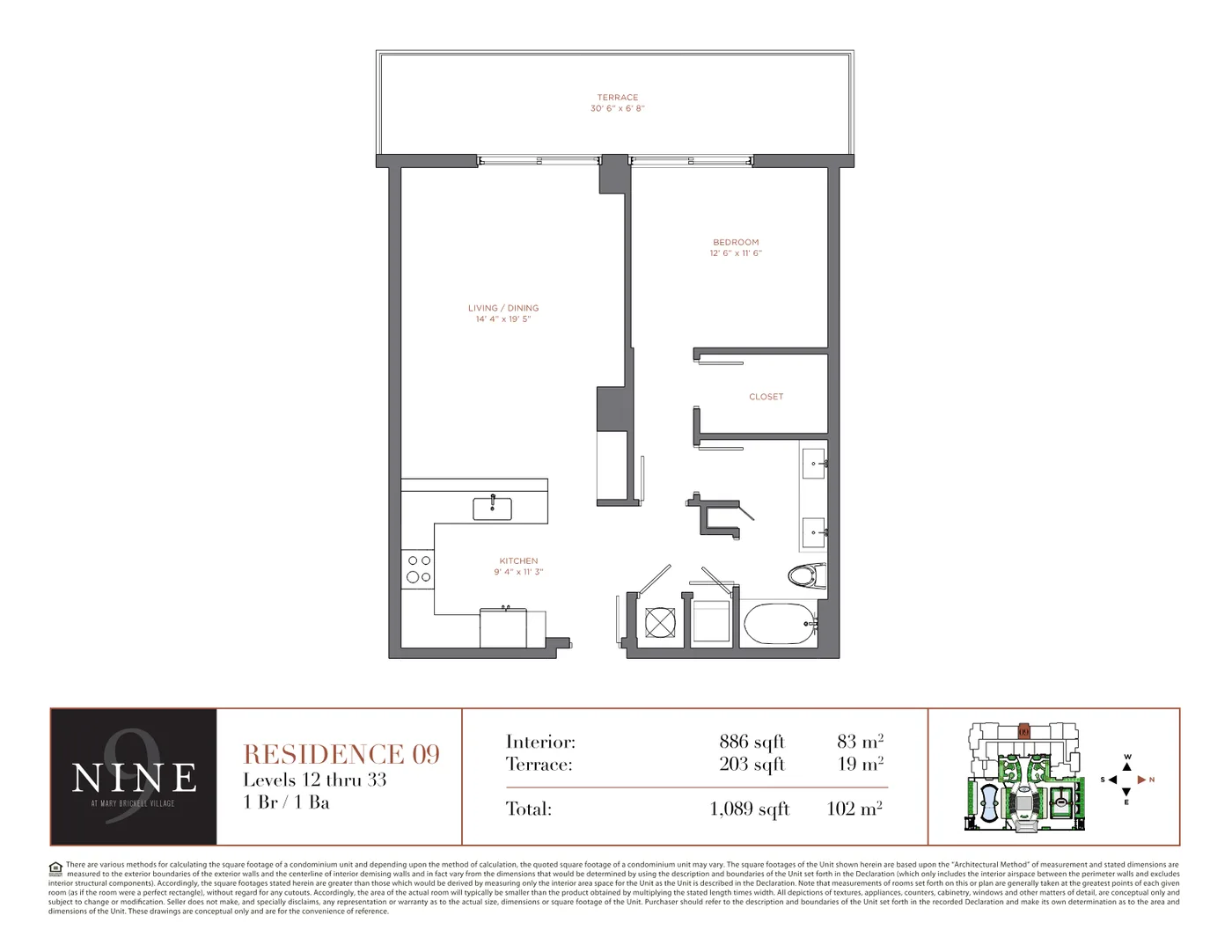 NINE at Mary Brickell Village floor plan Plan 18