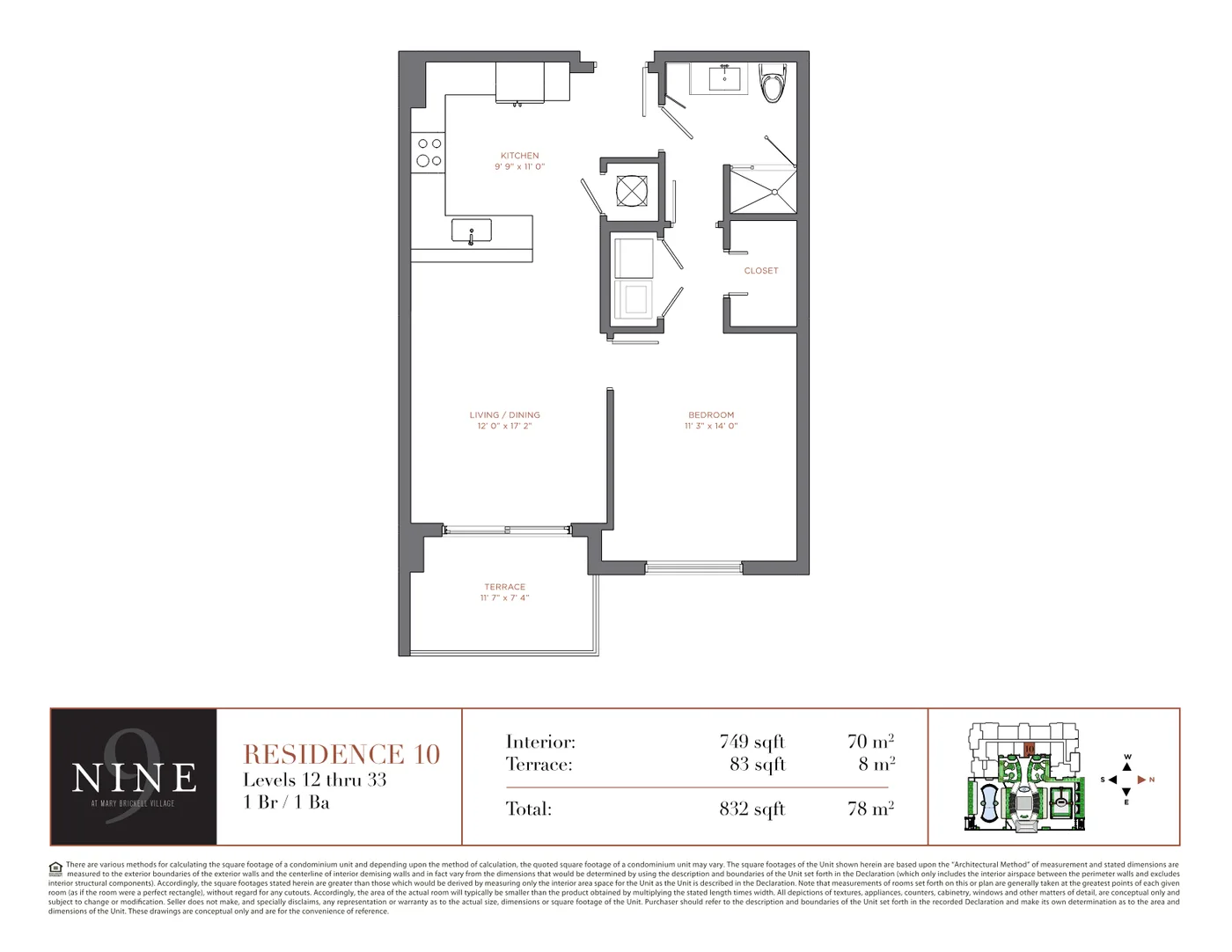 NINE at Mary Brickell Village floor plan Plan 19
