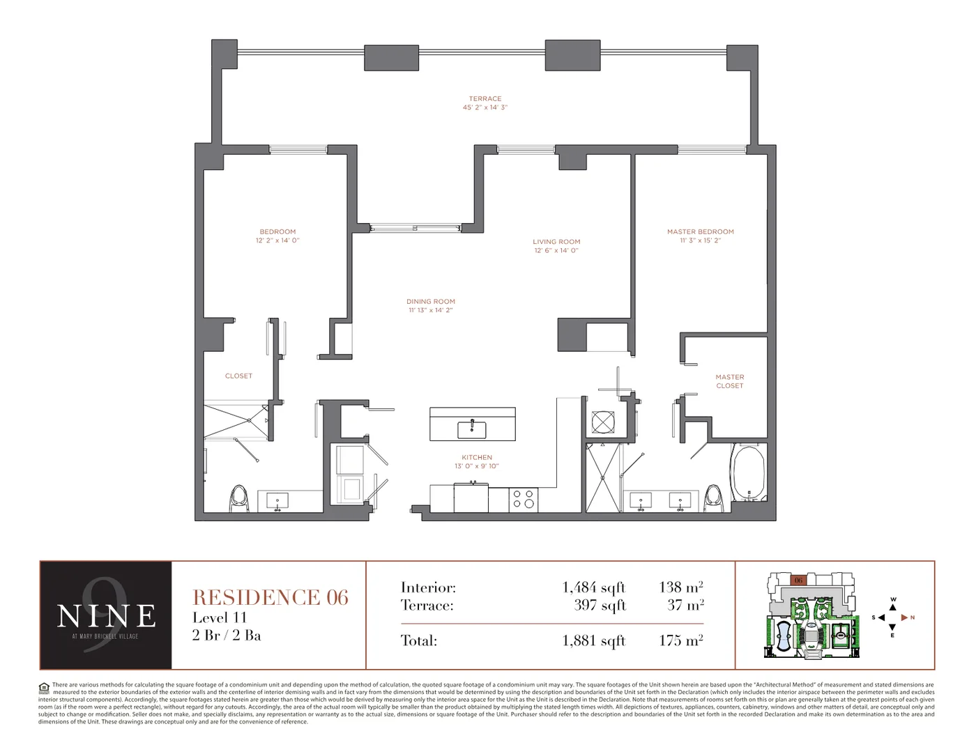 NINE at Mary Brickell Village floor plan Plan 3
