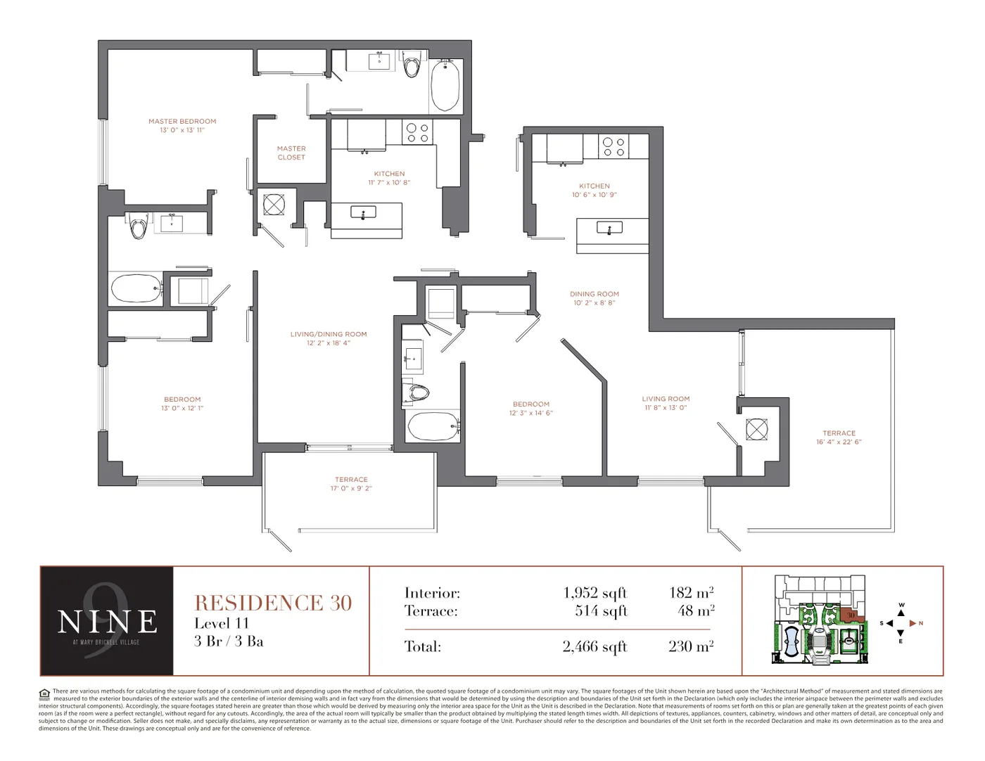 NINE at Mary Brickell Village floor plan Plan 9