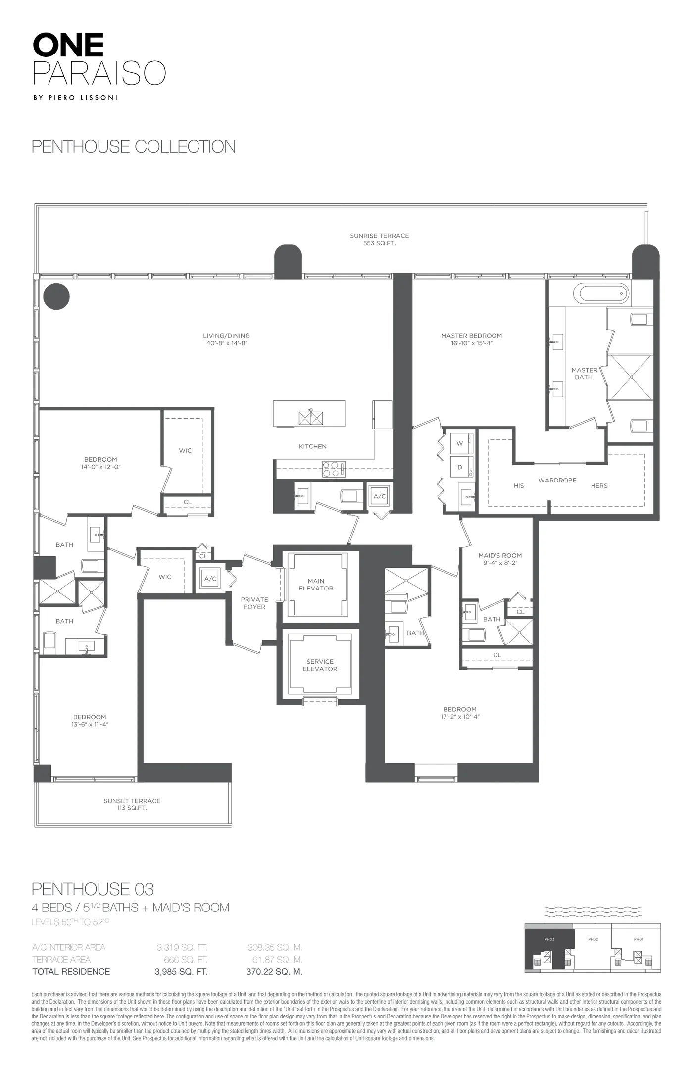 One Paraiso floor plan Plan 10