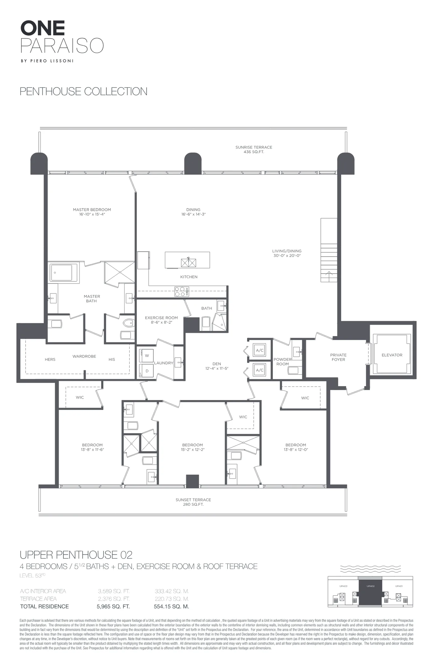 One Paraiso floor plan Plan 13