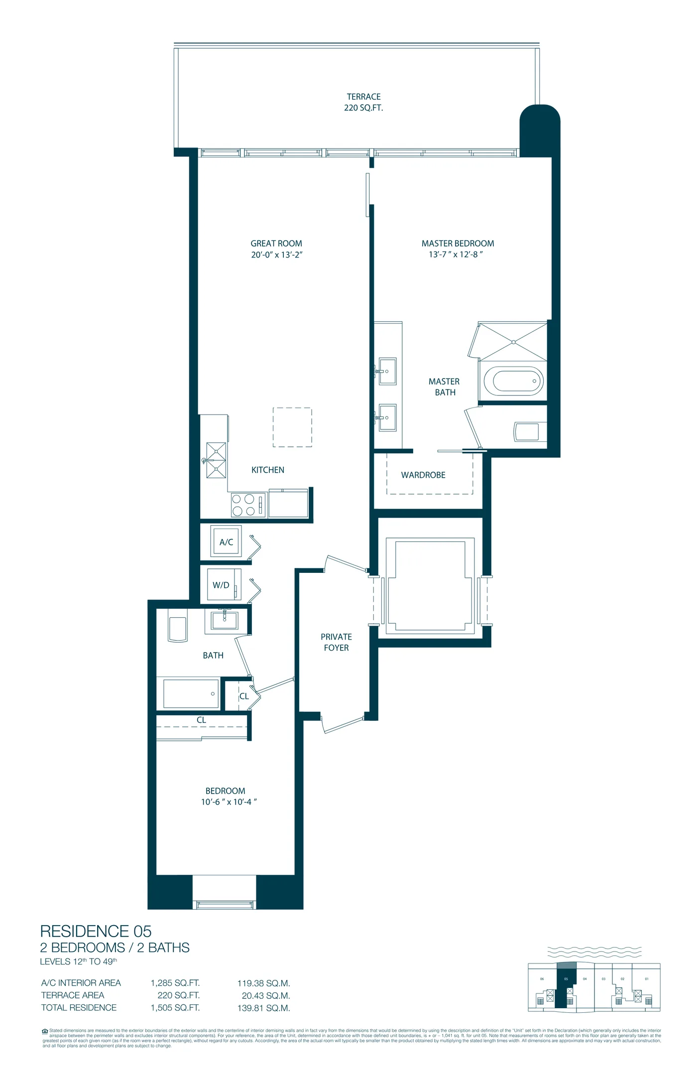 One Paraiso floor plan Plan 5