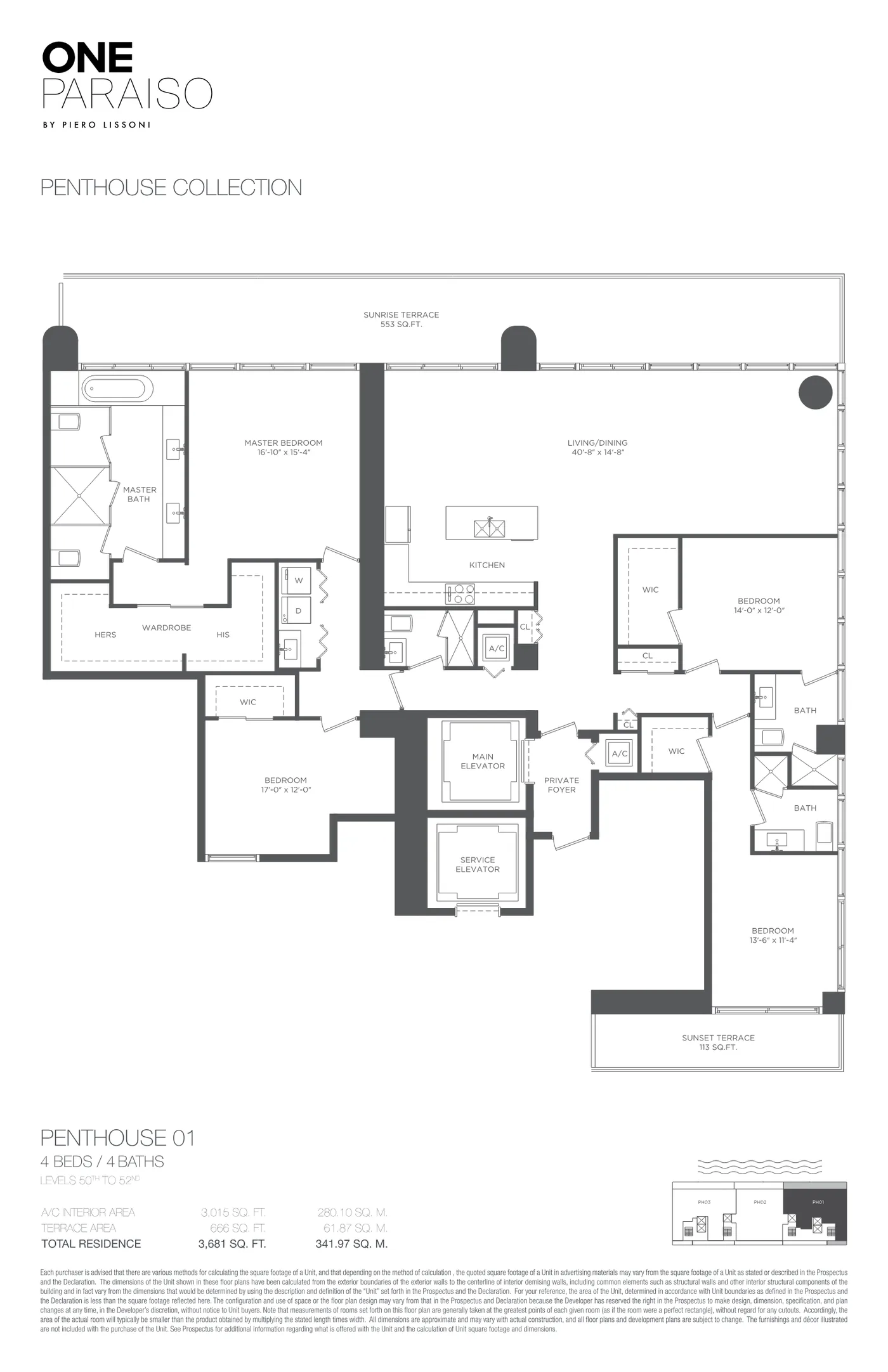 One Paraiso floor plan Plan 8