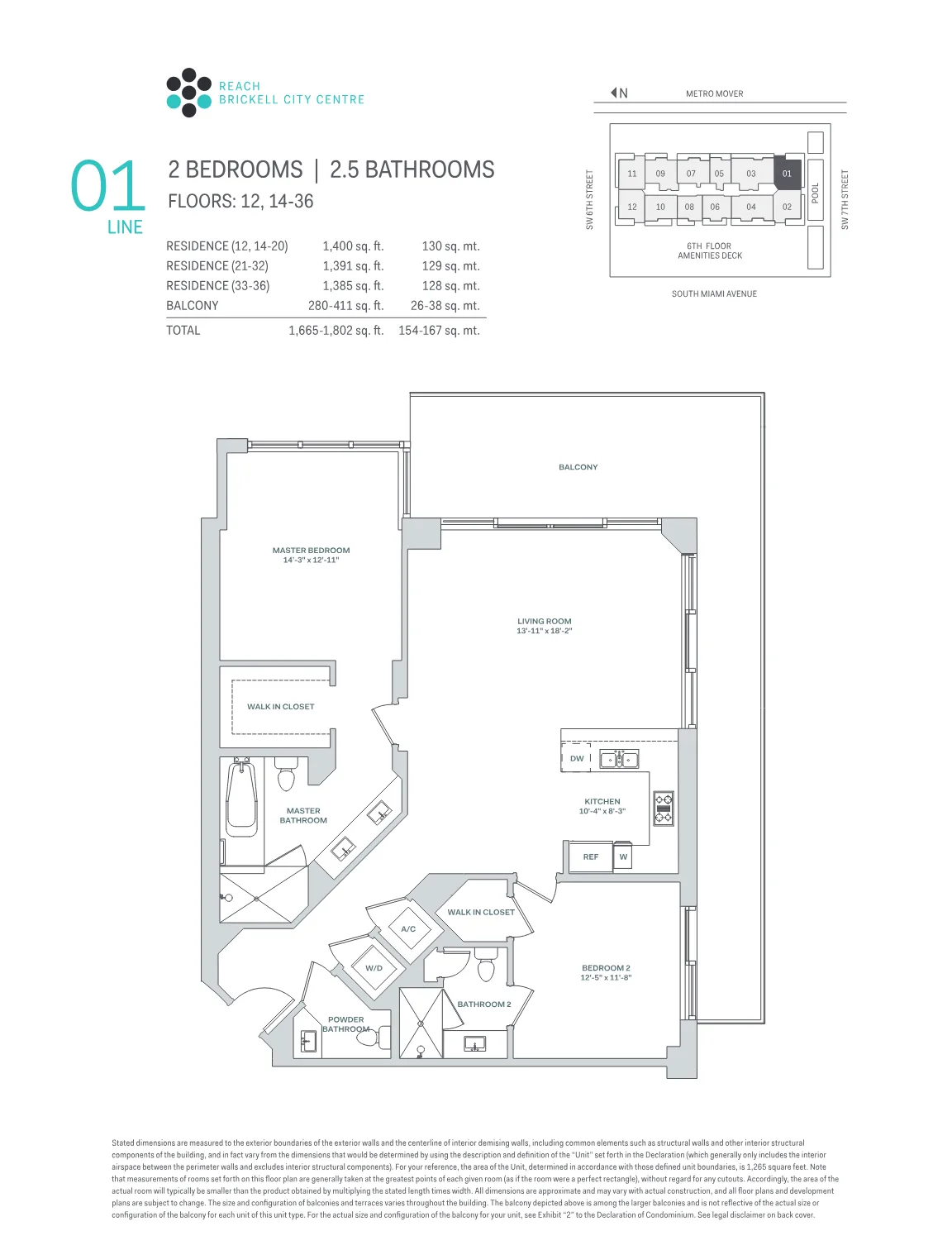 Brickell City Centre – Reach floor plan Plan 1