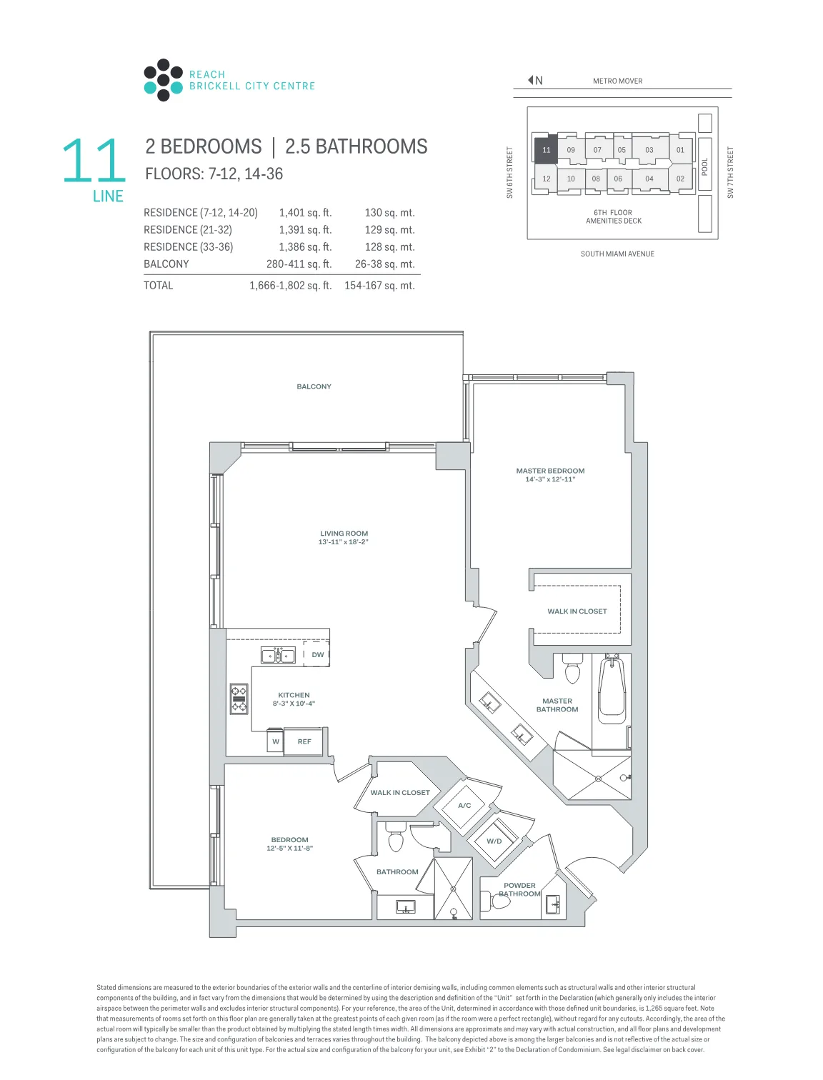 Brickell City Centre – Reach floor plan Plan 11