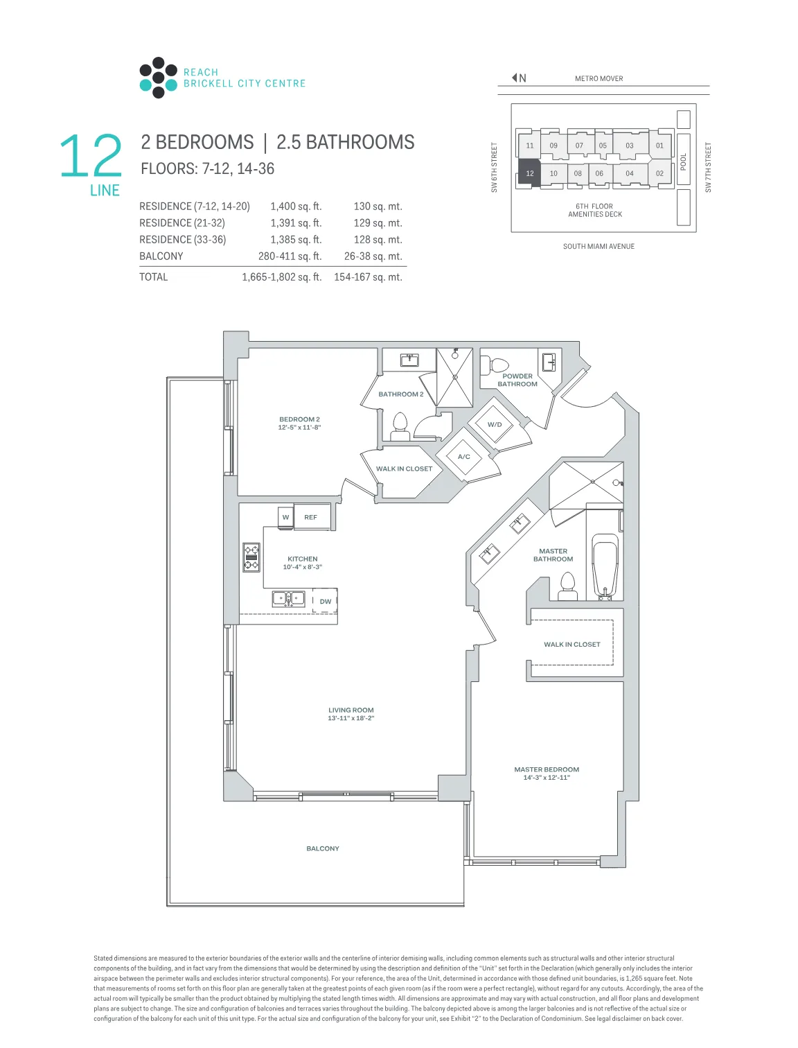 Brickell City Centre – Reach floor plan Plan 12