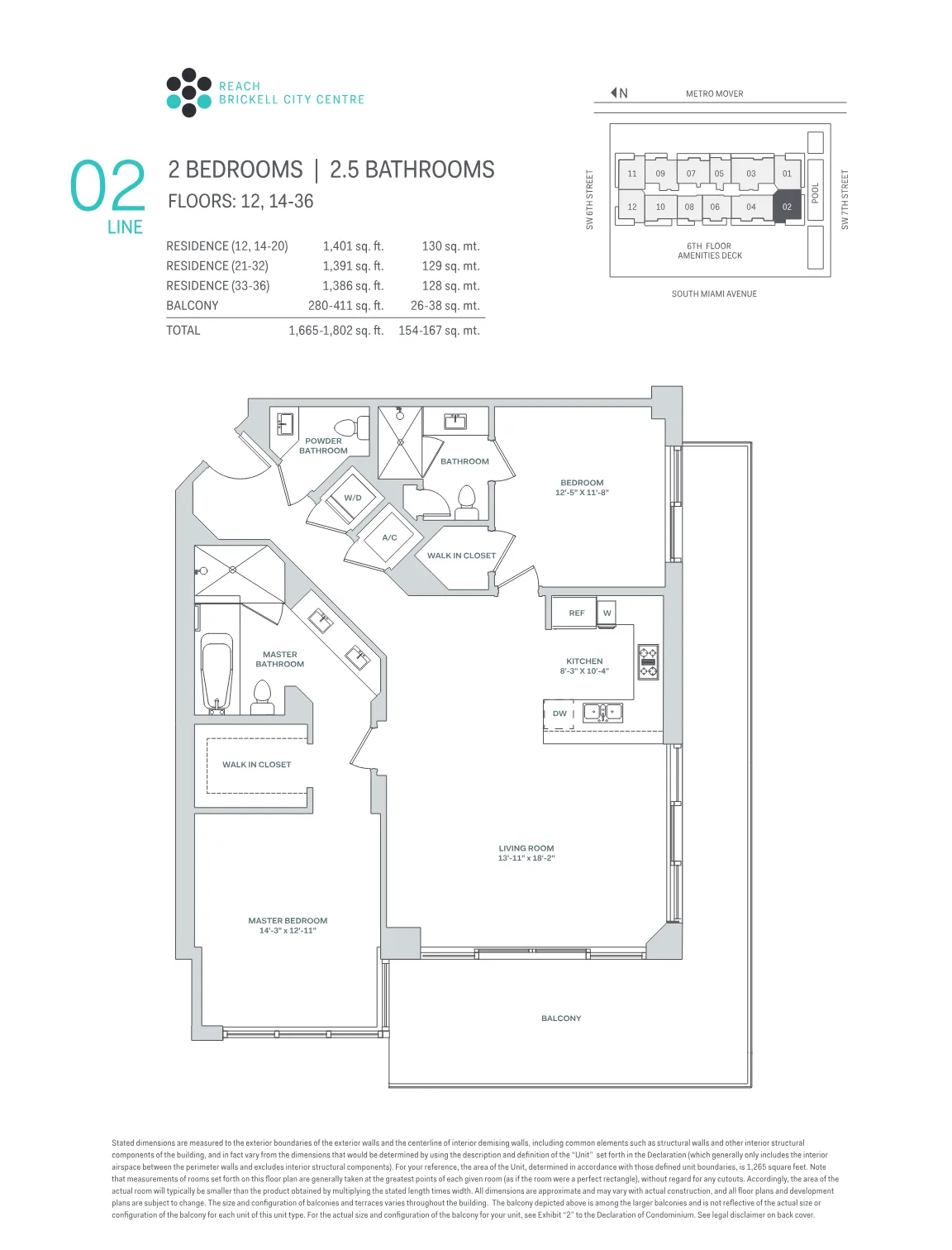 Brickell City Centre – Reach floor plan Plan 2