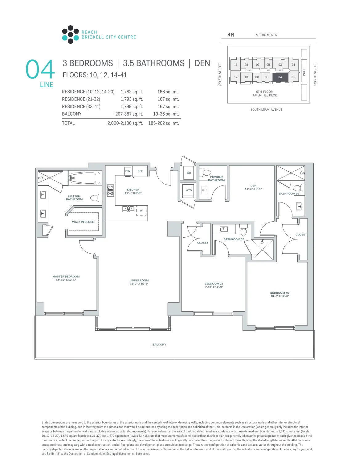 Brickell City Centre – Reach floor plan Plan 4