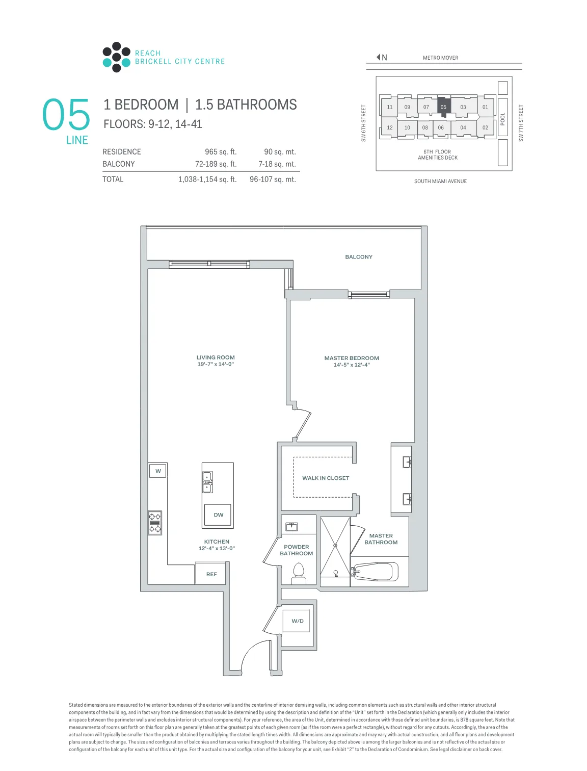 Brickell City Centre – Reach floor plan Plan 5