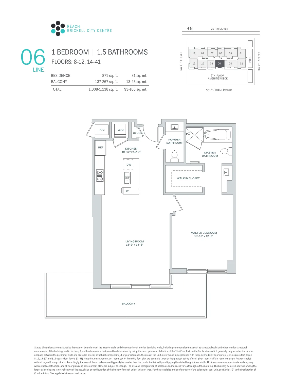 Brickell City Centre – Reach floor plan Plan 6