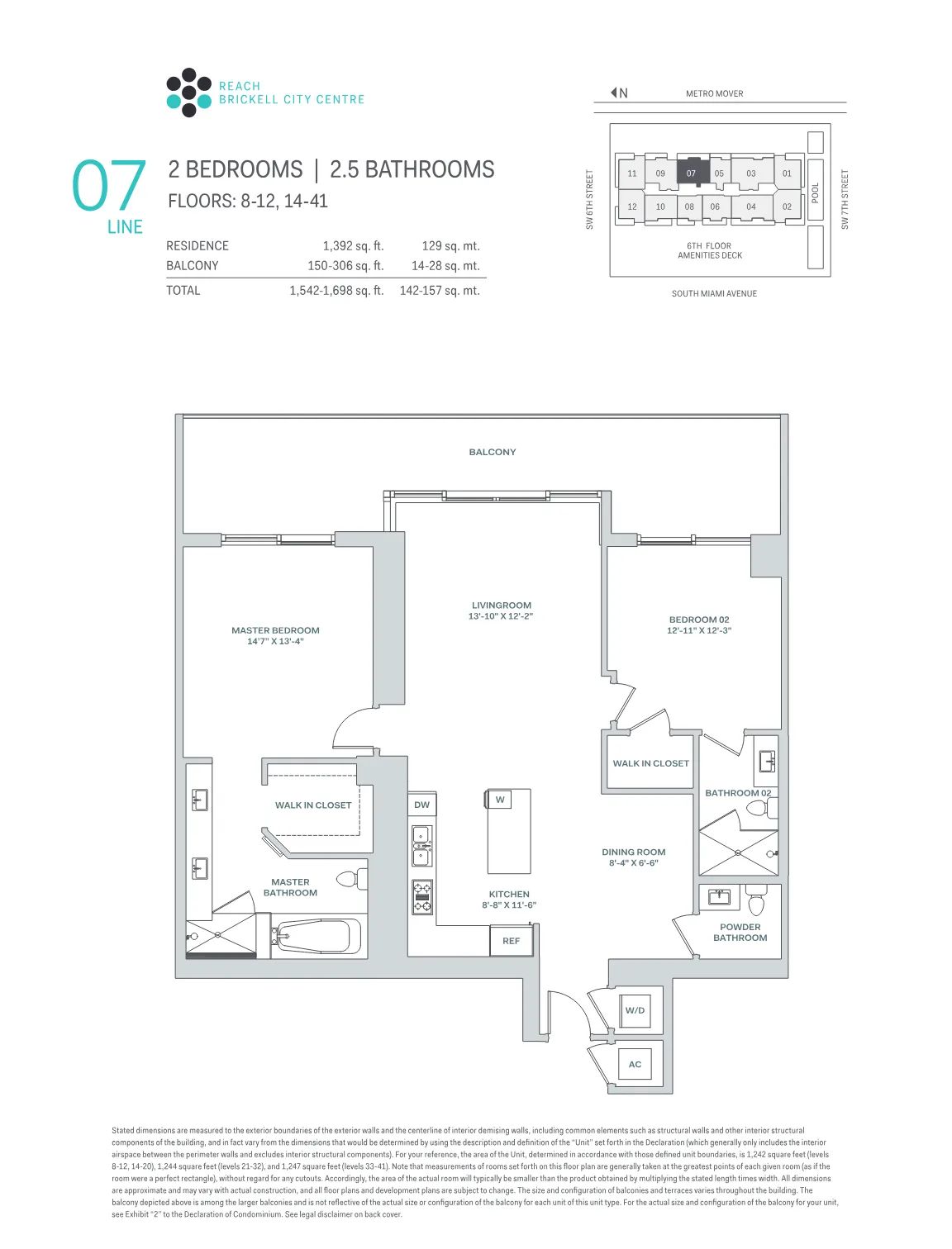 Brickell City Centre – Reach floor plan Plan 7