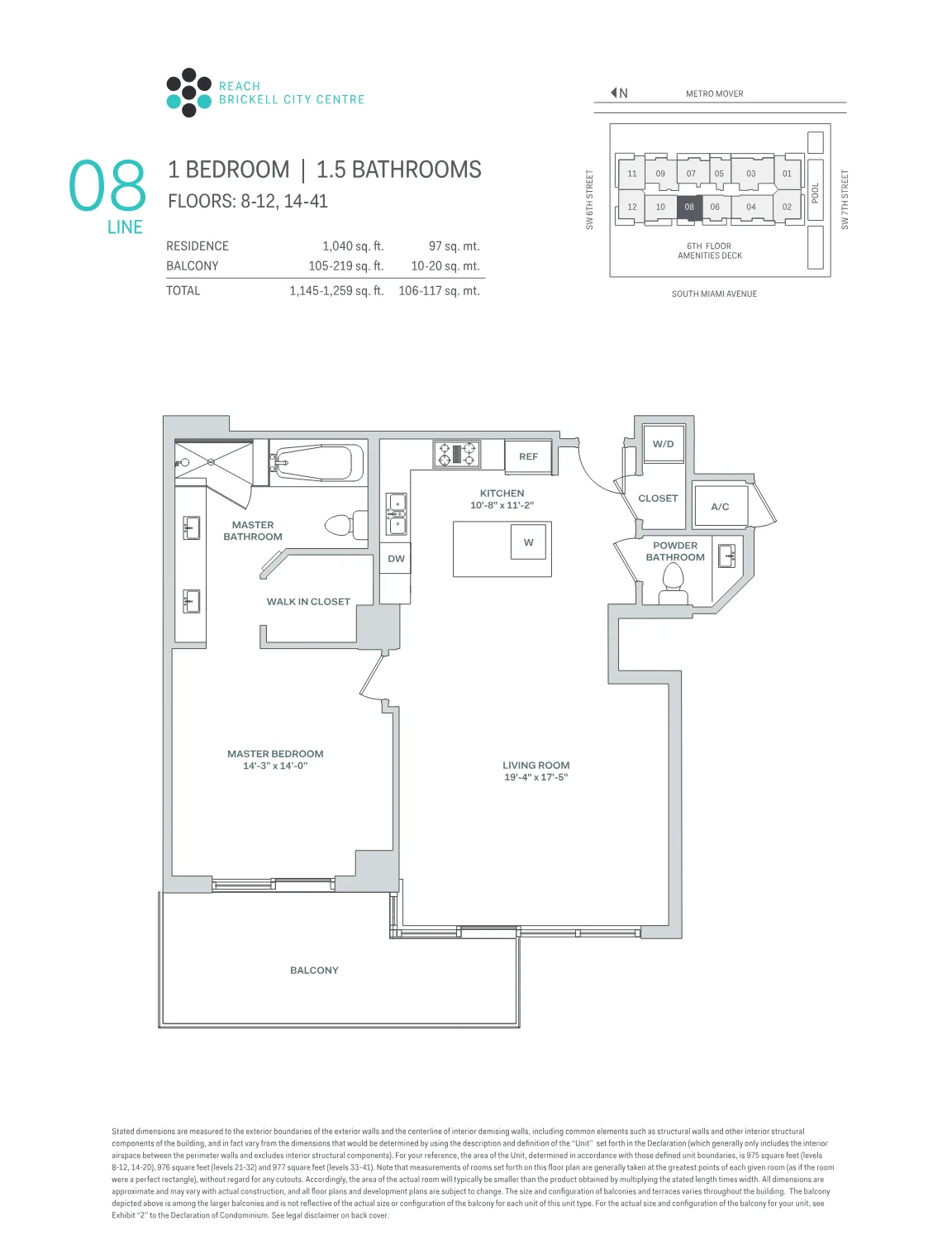 Brickell City Centre – Reach floor plan Plan 8