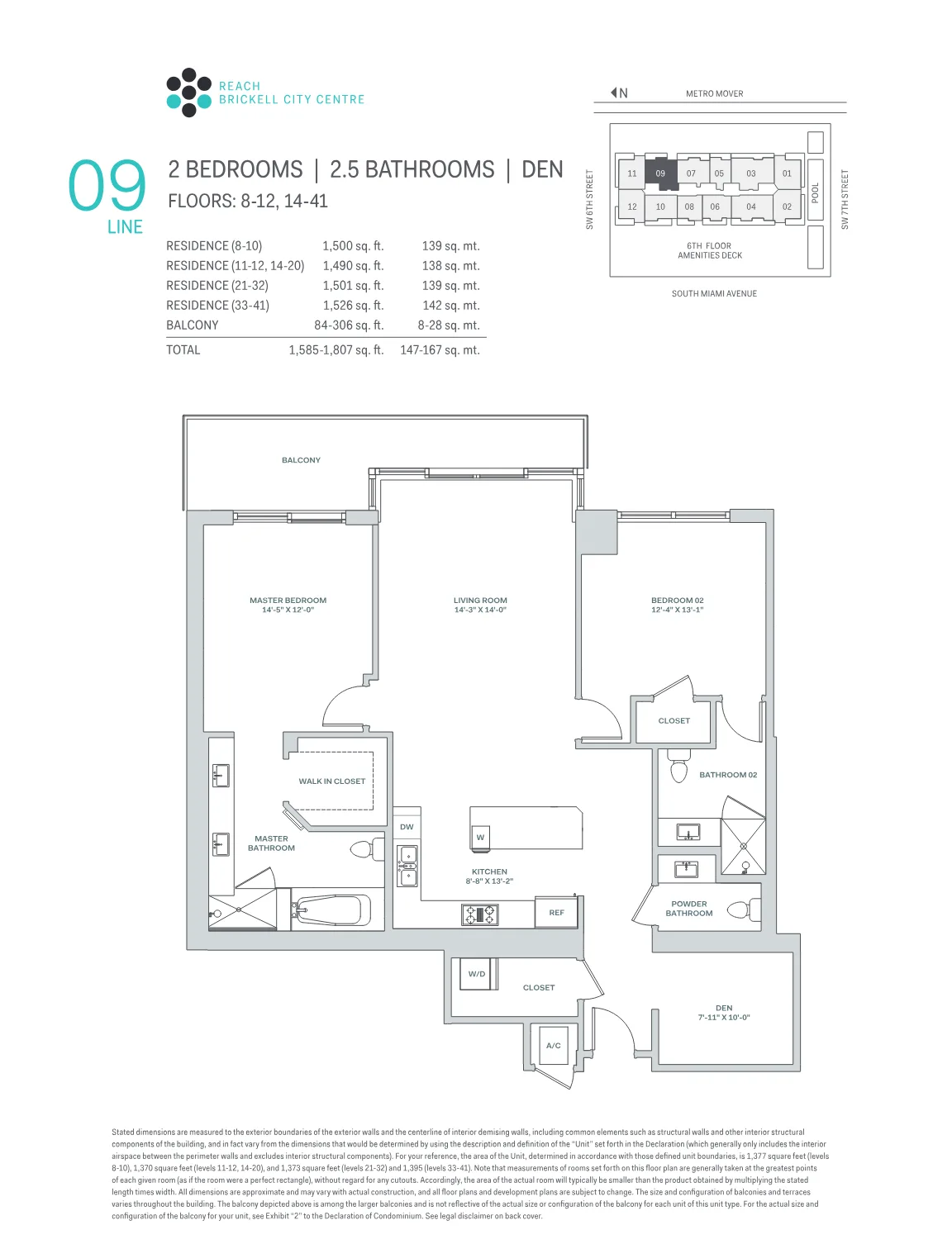 Brickell City Centre – Reach floor plan Plan 9