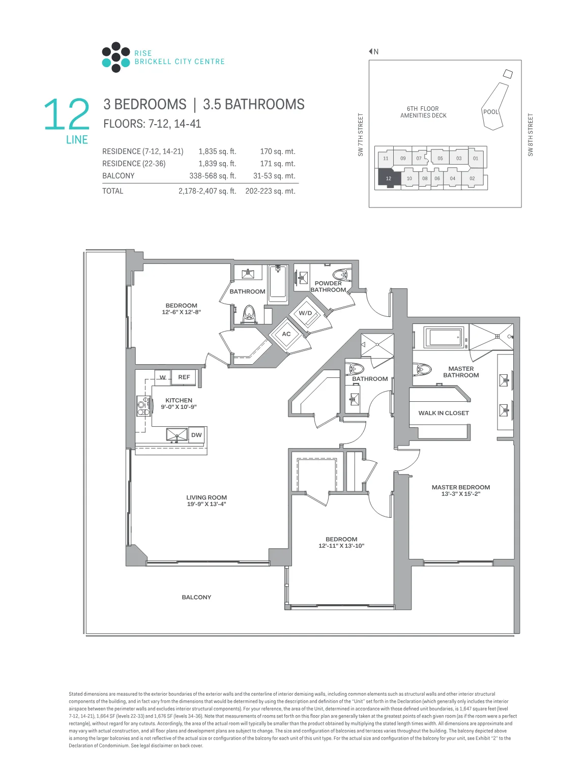 Brickell City Centre – Rise floor plan Plan 12