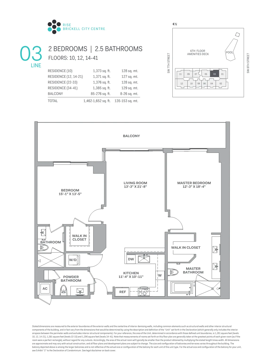 Brickell City Centre – Rise floor plan Plan 3