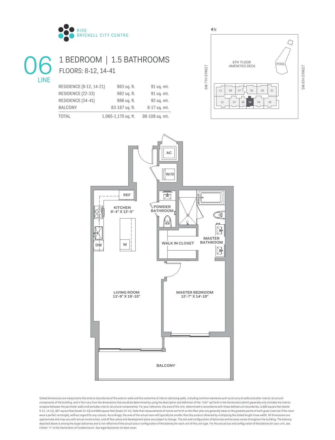 Brickell City Centre – Rise floor plan Plan 6