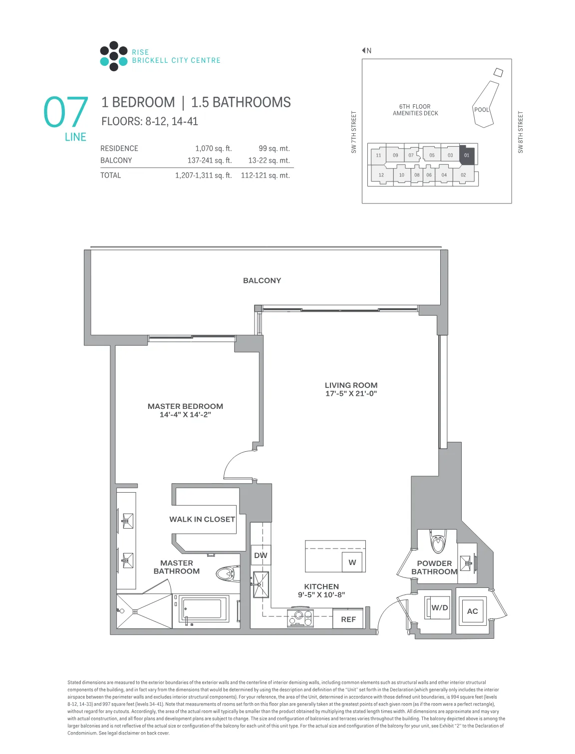 Brickell City Centre – Rise floor plan Plan 7