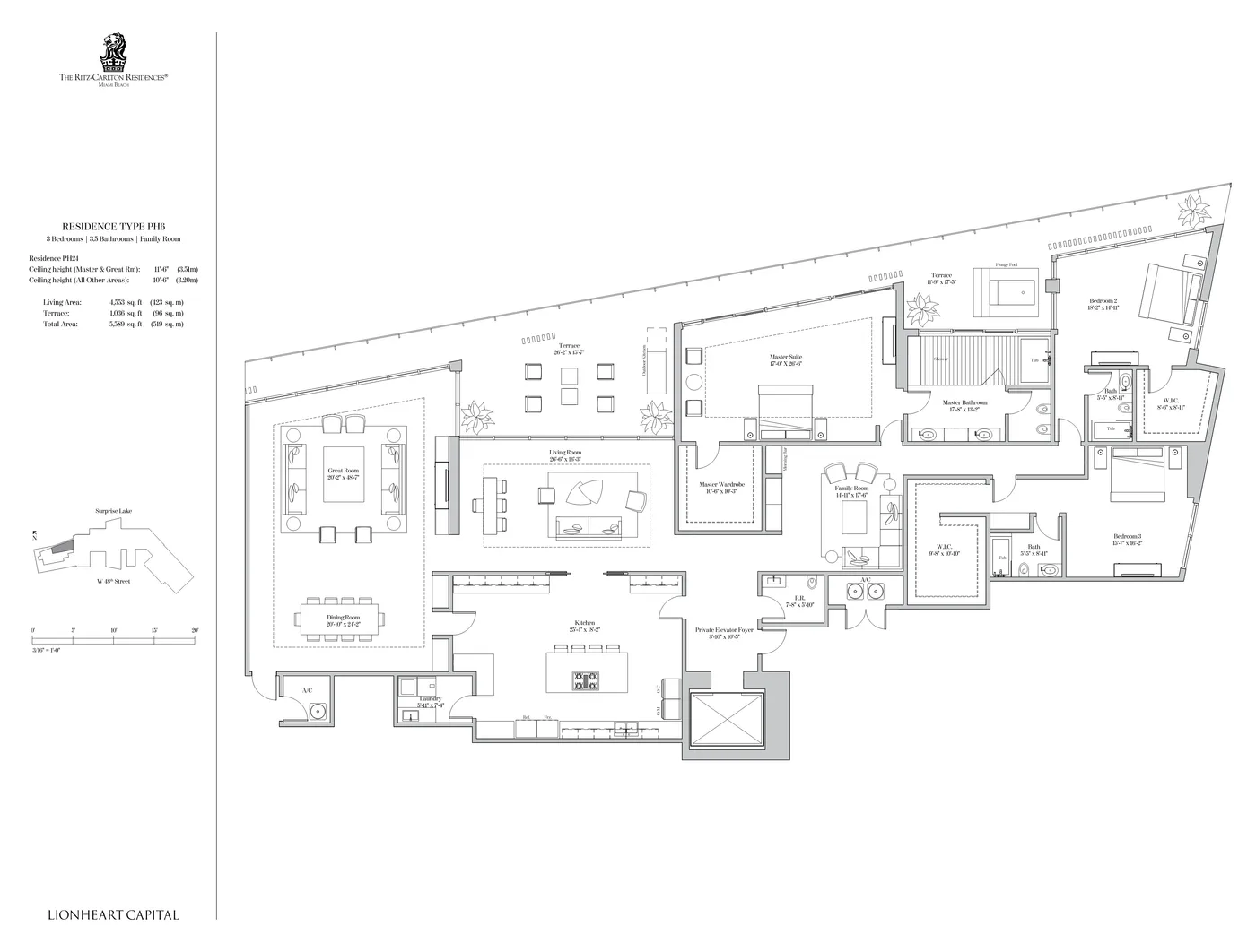 The Ritz-Carlton Residences, Miami Beach floor plan Plan 104
