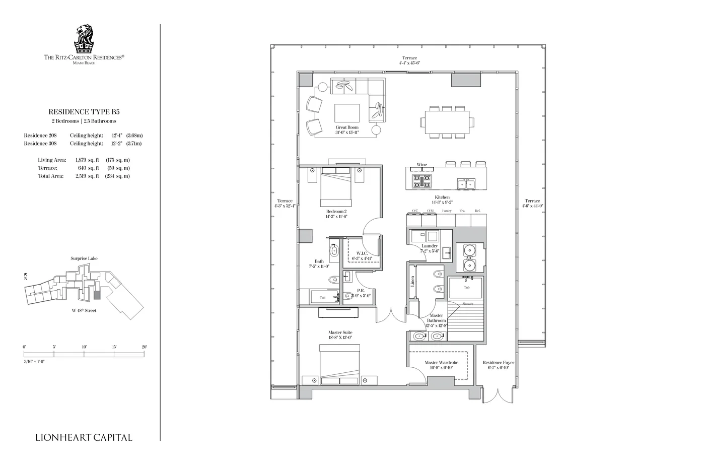 The Ritz-Carlton Residences, Miami Beach floor plan Plan 16