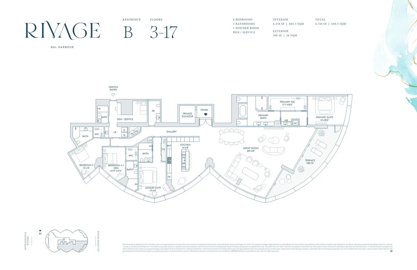 Rivage Bal Harbour floor plan Plan 4