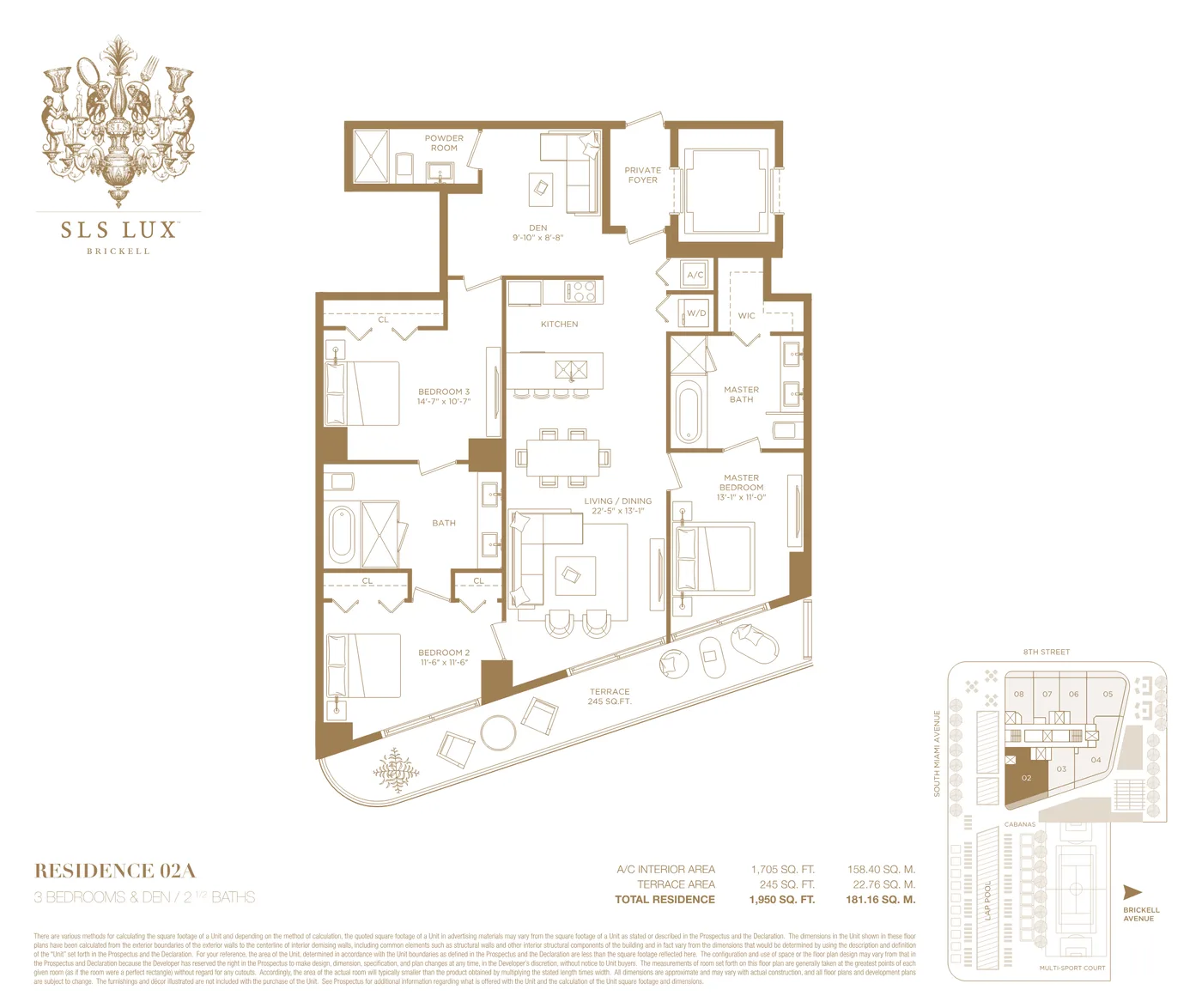 SLS Lux floor plan Plan 14