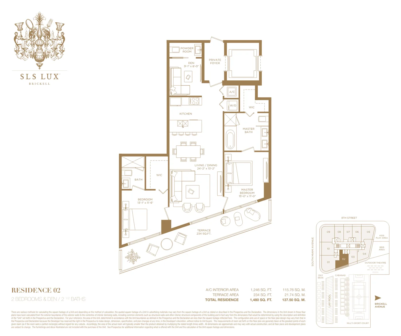 SLS Lux floor plan Plan 3