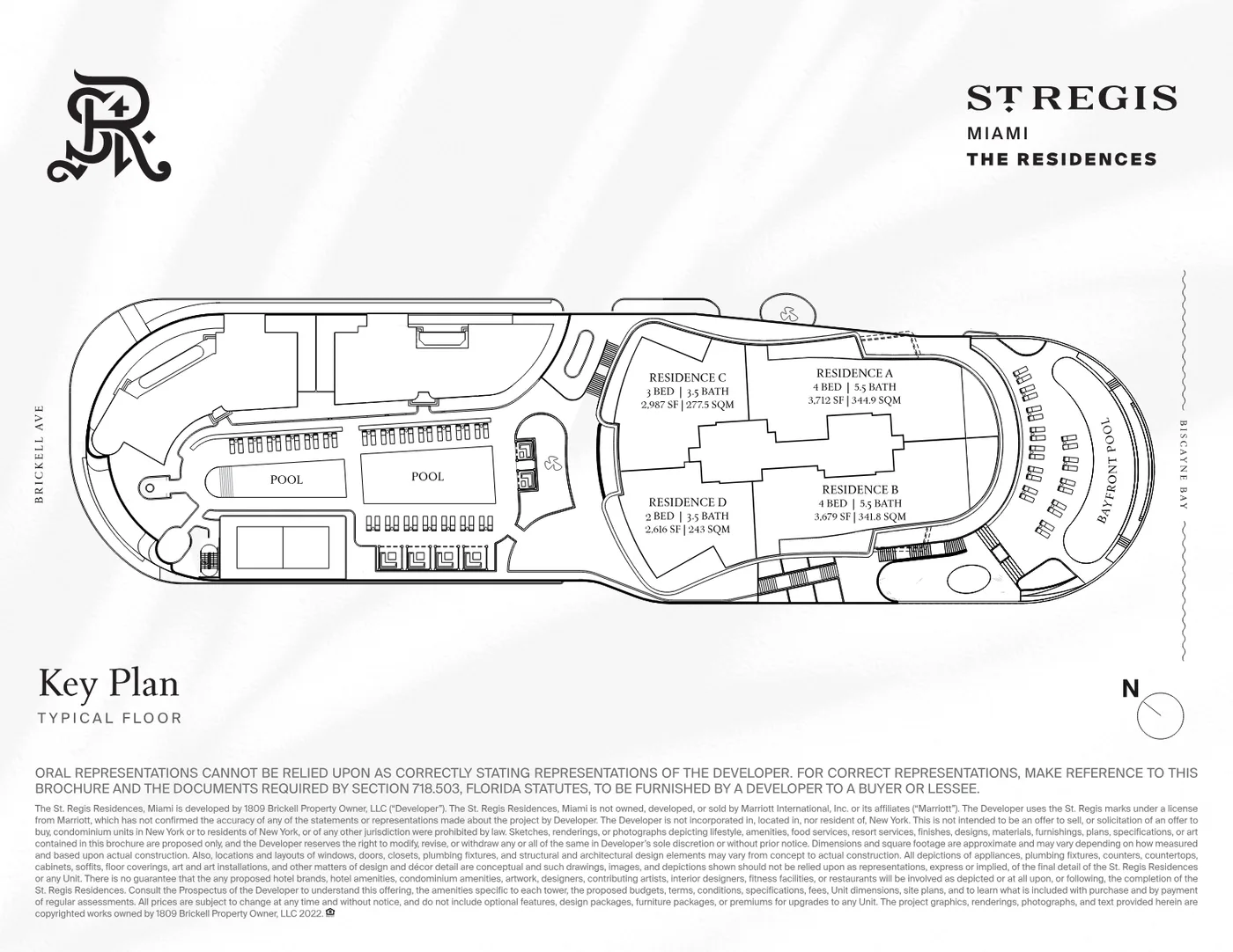 The St. Regis Residences Miami (Brickell) floor plan Plan 1