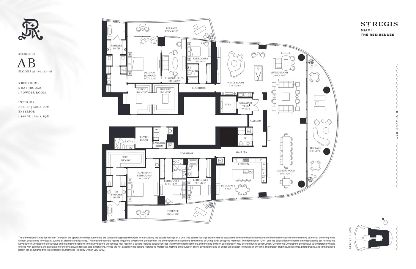 The St. Regis Residences Miami (Brickell) floor plan Plan 3