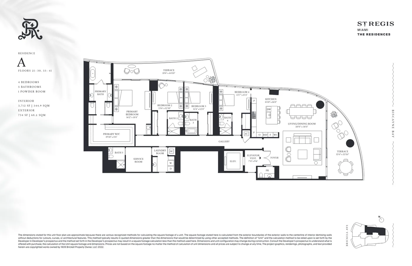 The St. Regis Residences Miami (Brickell) floor plan Plan 5