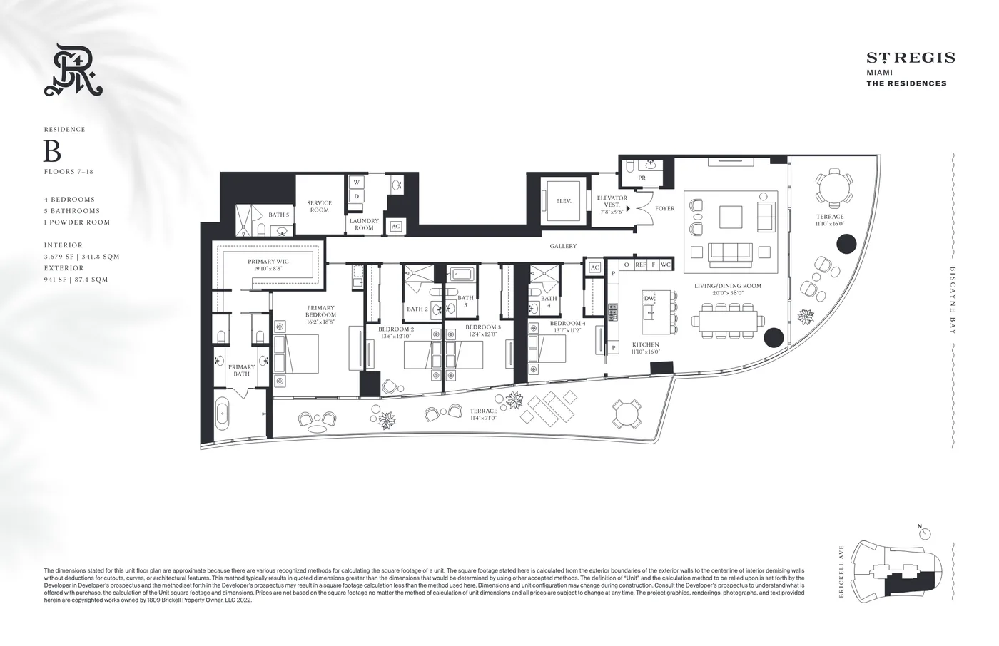 The St. Regis Residences Miami (Brickell) floor plan Plan 6