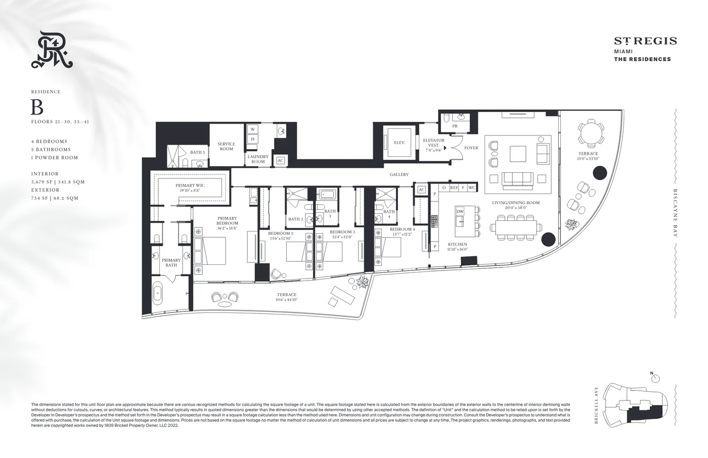 The St. Regis Residences Miami (Brickell) floor plan Plan 7