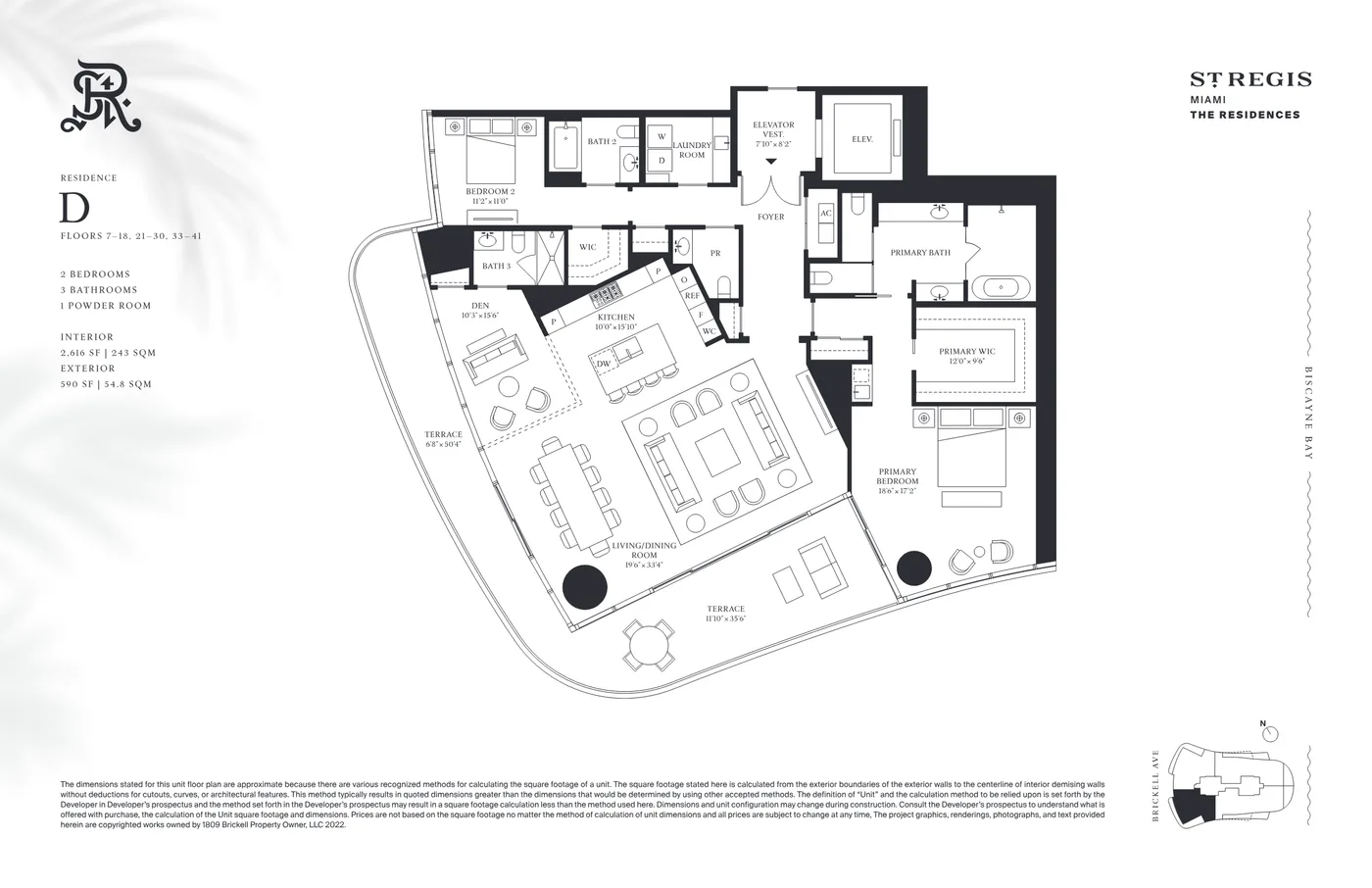 The St. Regis Residences Miami (Brickell) floor plan Plan 9