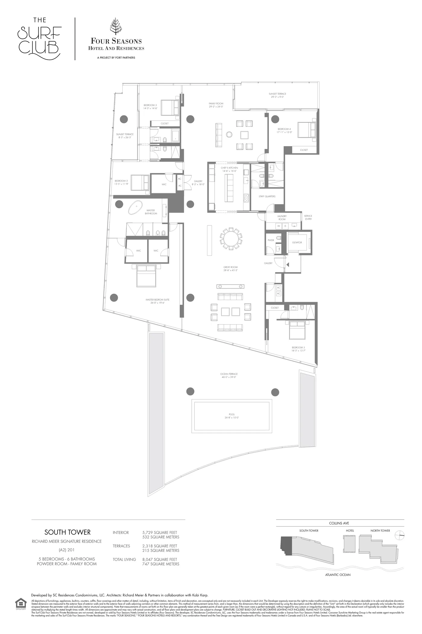 The Residences at The Surf Club (Four Seasons) floor plan Plan 11