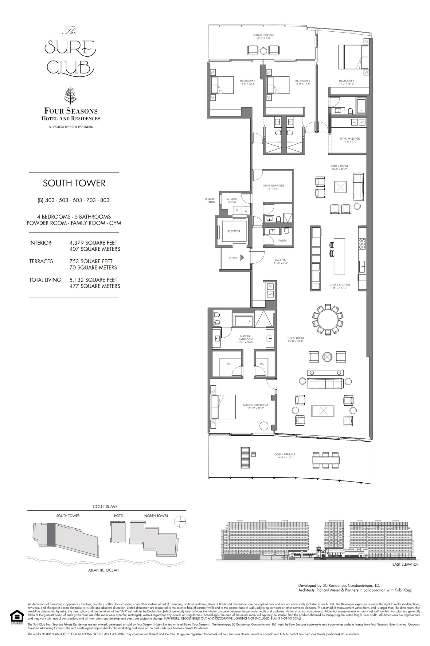 The Residences at The Surf Club (Four Seasons) floor plan Plan 13
