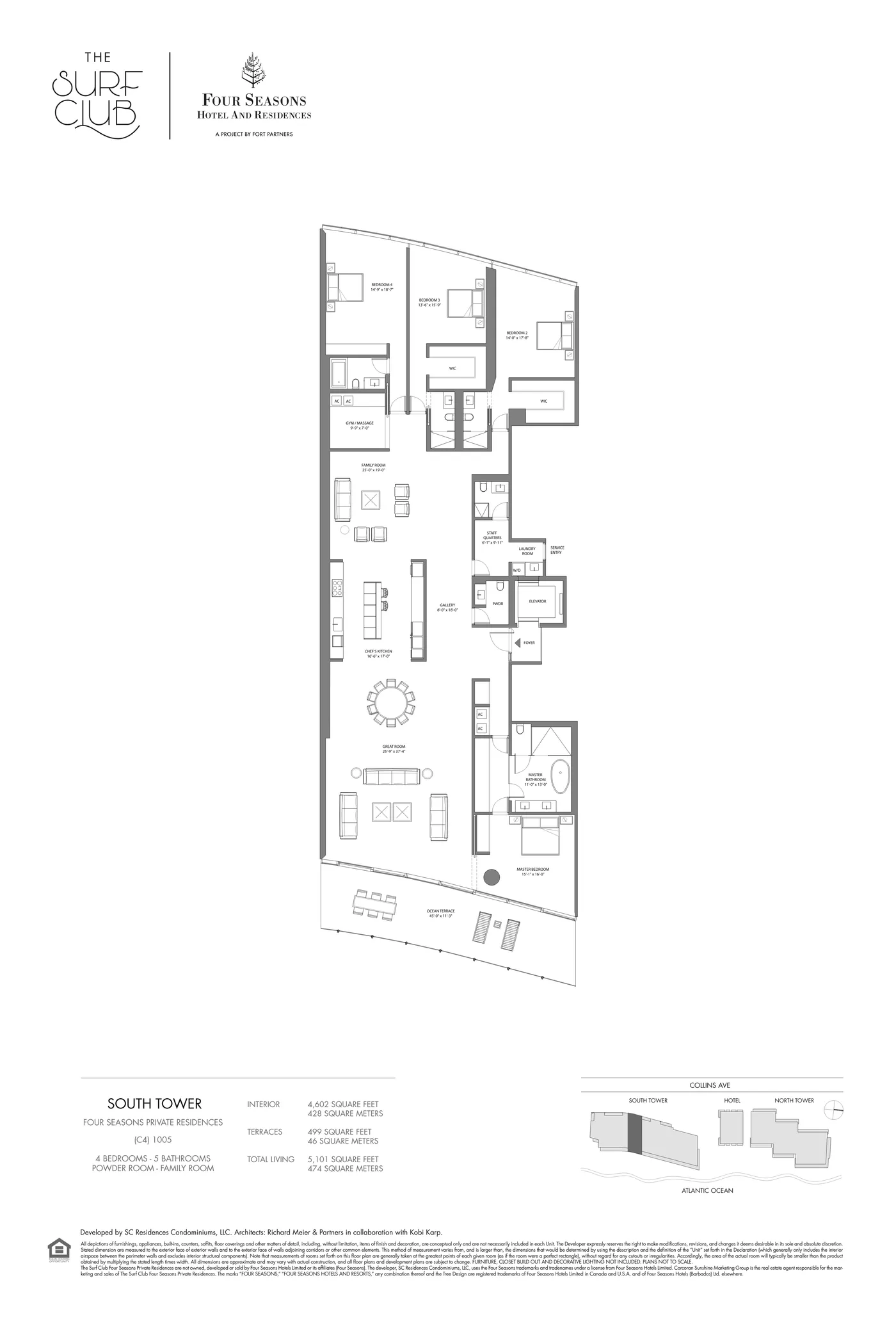 The Residences at The Surf Club (Four Seasons) floor plan Plan 16