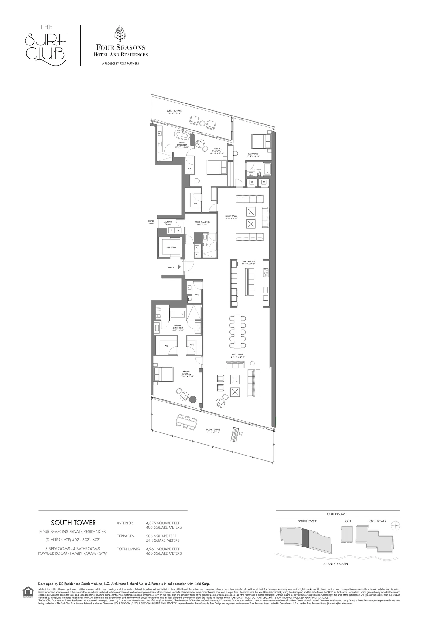 The Residences at The Surf Club (Four Seasons) floor plan Plan 18