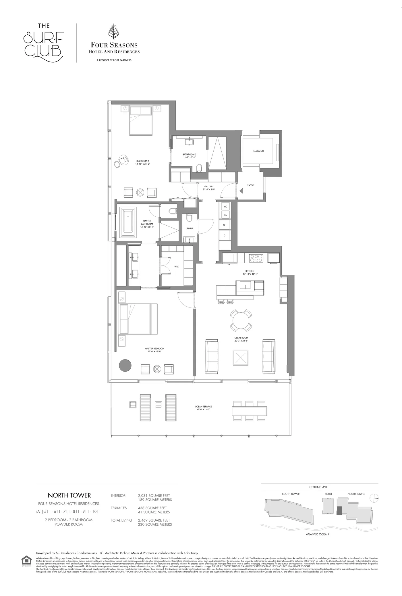 The Residences at The Surf Club (Four Seasons) floor plan Plan 2