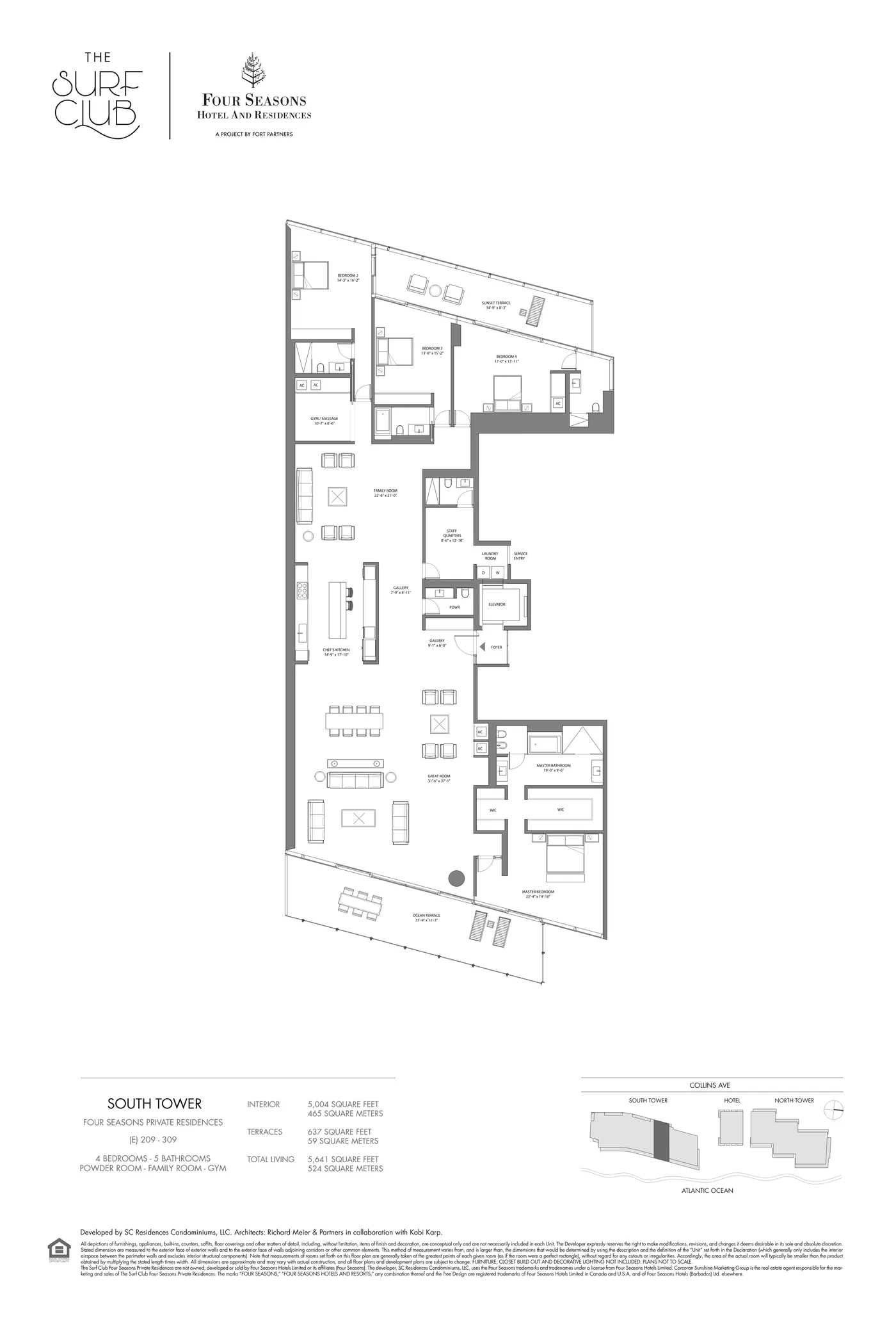 The Residences at The Surf Club (Four Seasons) floor plan Plan 22