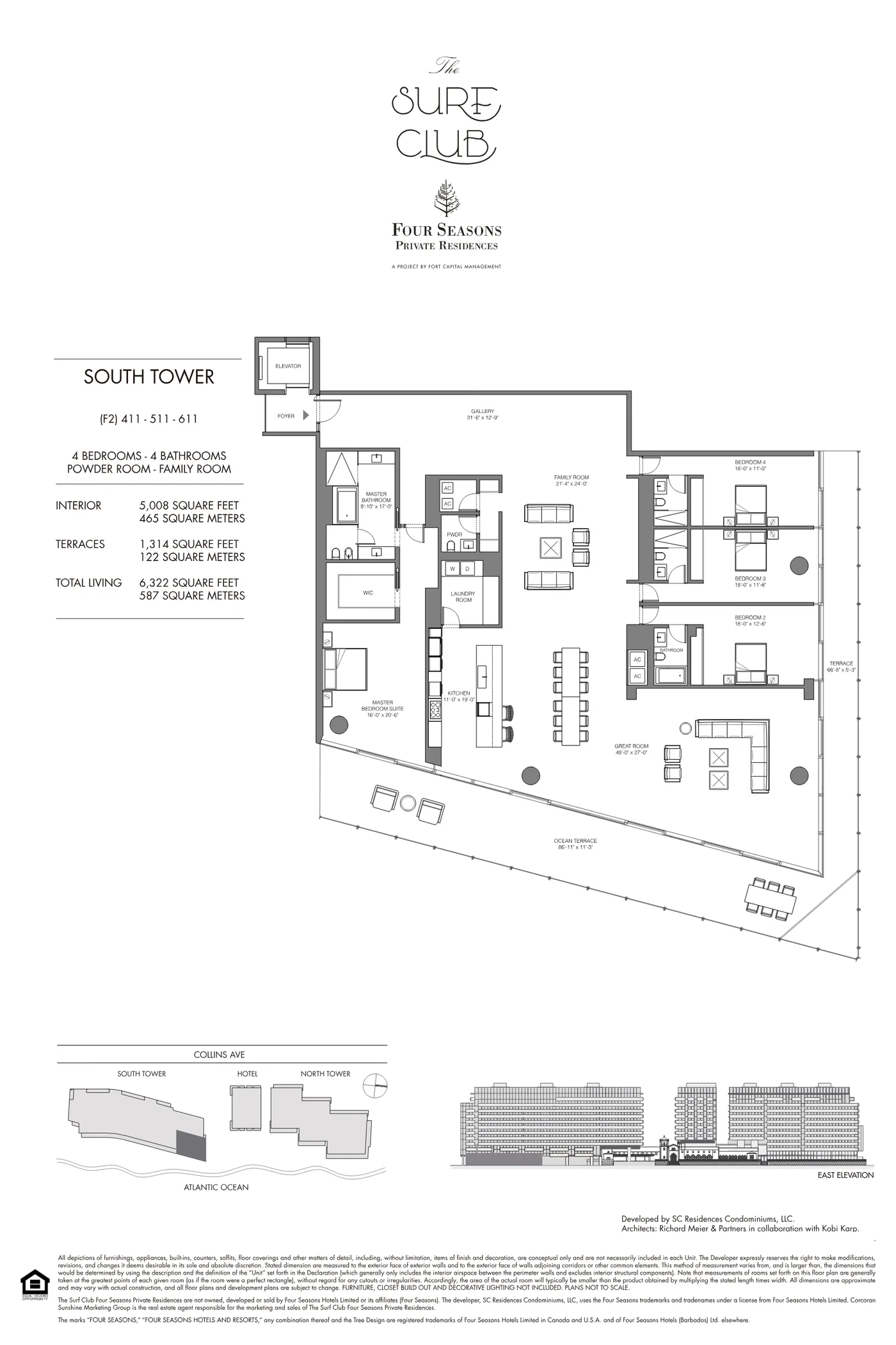 The Residences at The Surf Club (Four Seasons) floor plan Plan 24