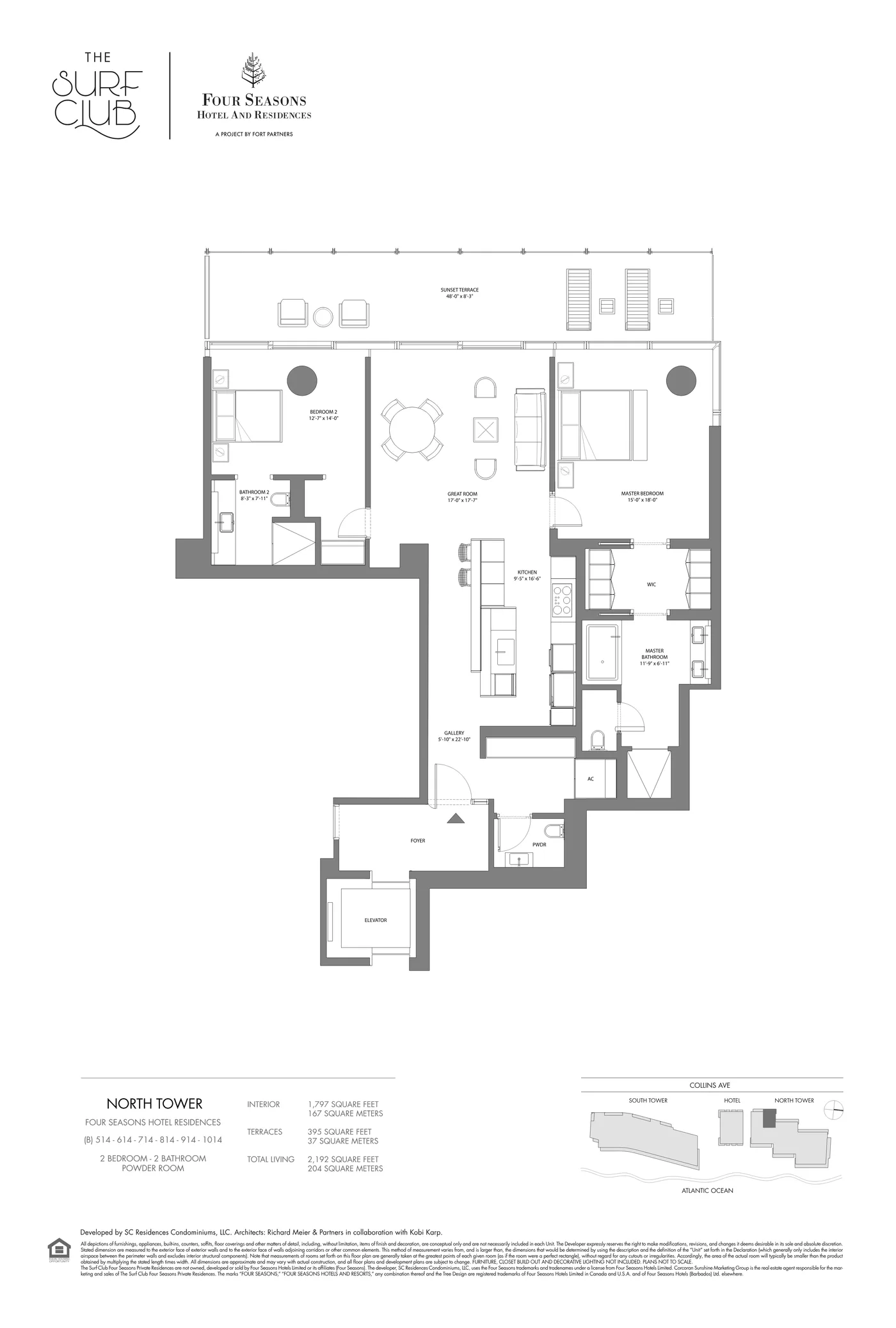 The Residences at The Surf Club (Four Seasons) floor plan Plan 3