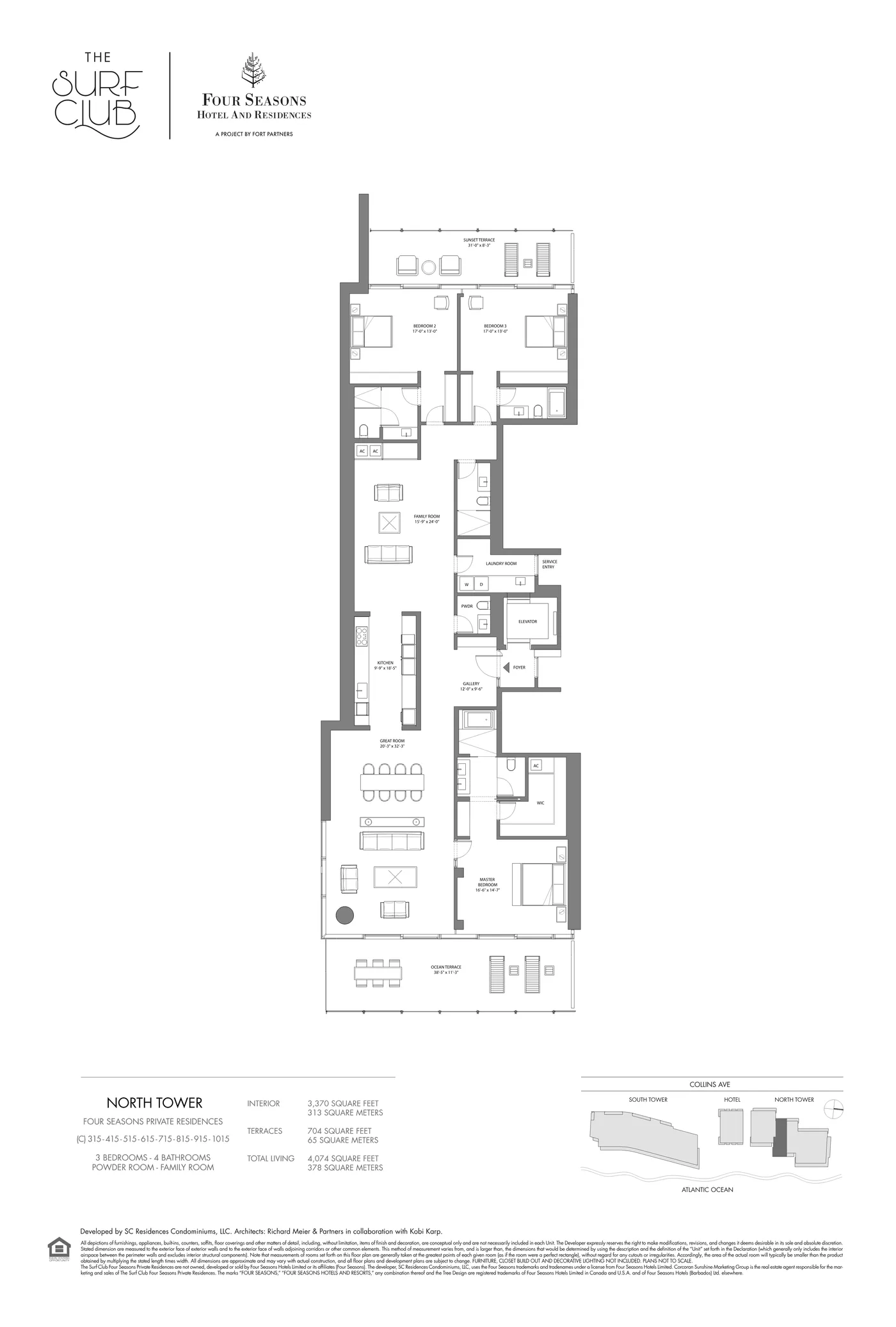 The Residences at The Surf Club (Four Seasons) floor plan Plan 6