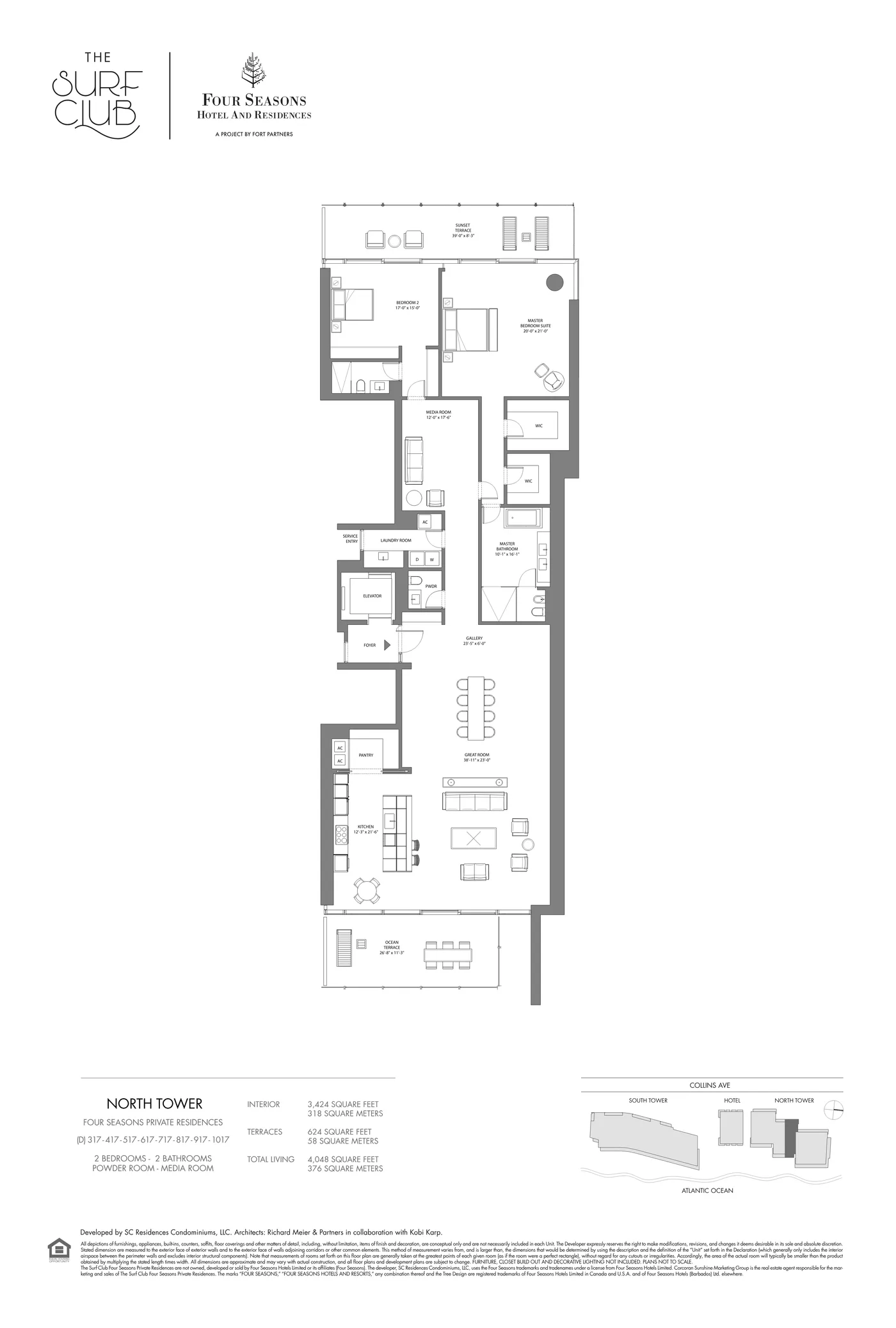 The Residences at The Surf Club (Four Seasons) floor plan Plan 7